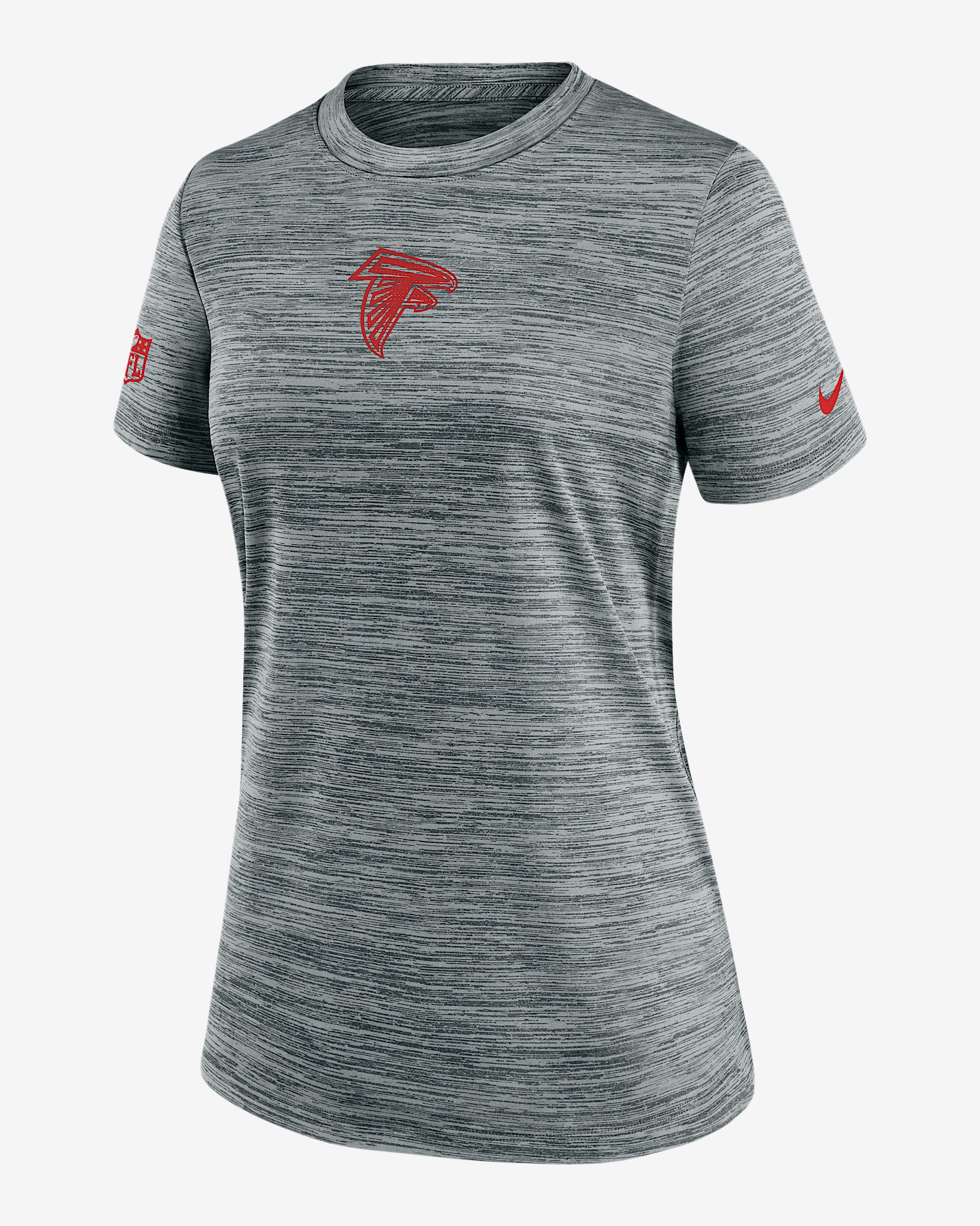 Atlanta Falcons Sideline Team Issue Velocity Women's Nike Dri-FIT NFL T-Shirt - Grey Heather