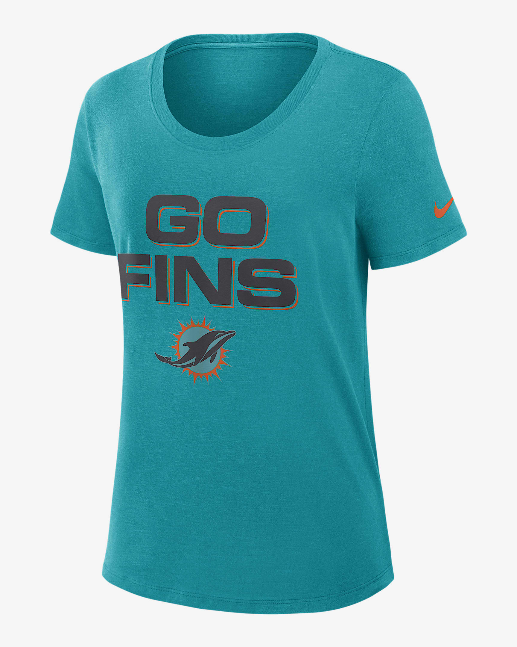 Miami Dolphins Rivalries Collection Slub Women's Nike Dri-FIT NFL T-Shirt - Aqua