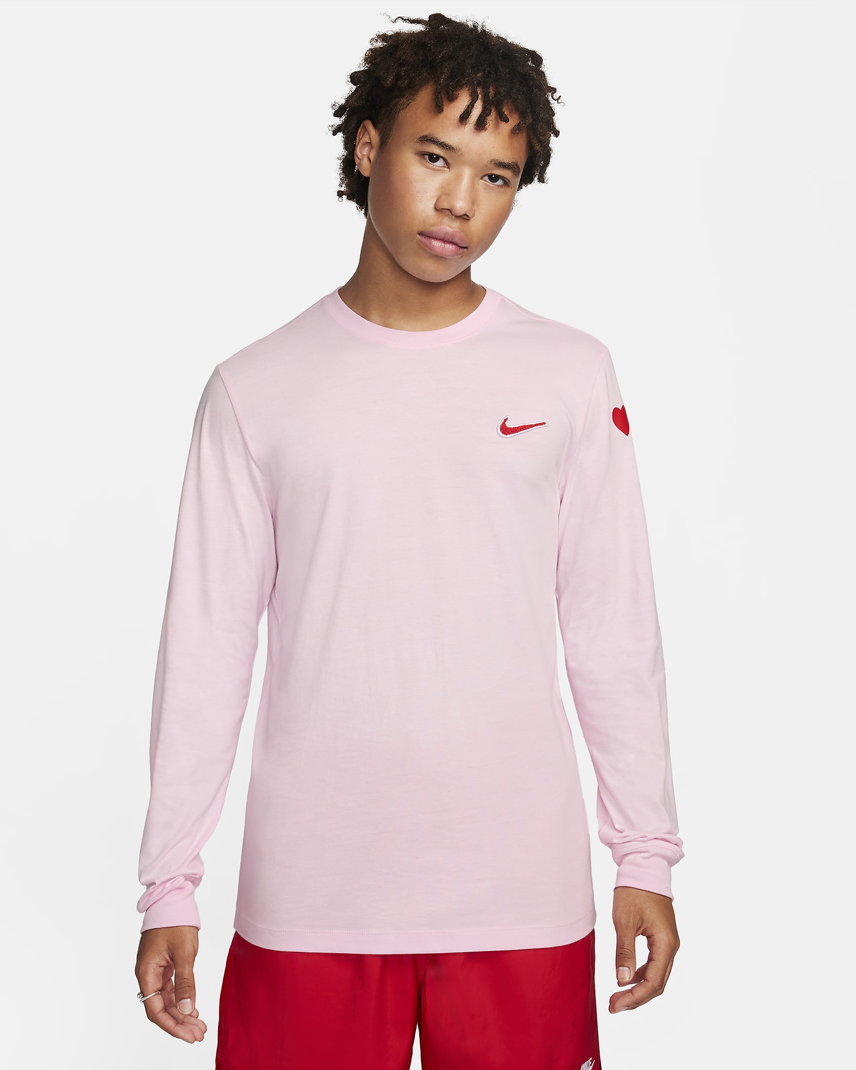 Nike Sportswear-T-shirt med lange ærmer - Pink Foam