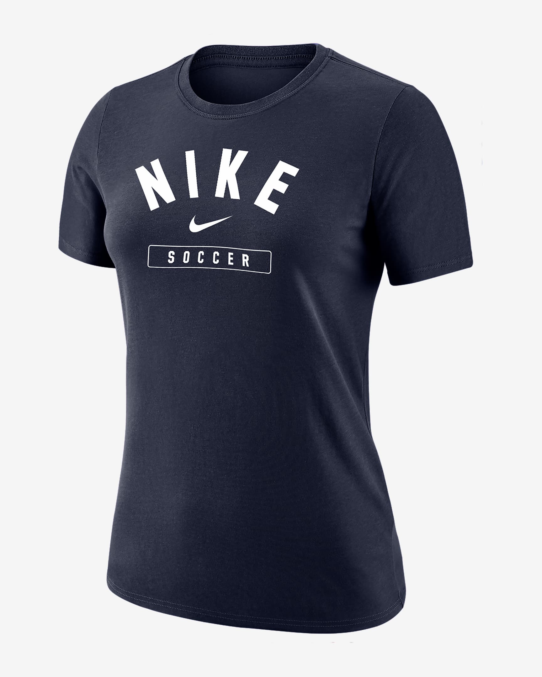 Playera de fútbol para mujer Nike Swoosh - Azul marino