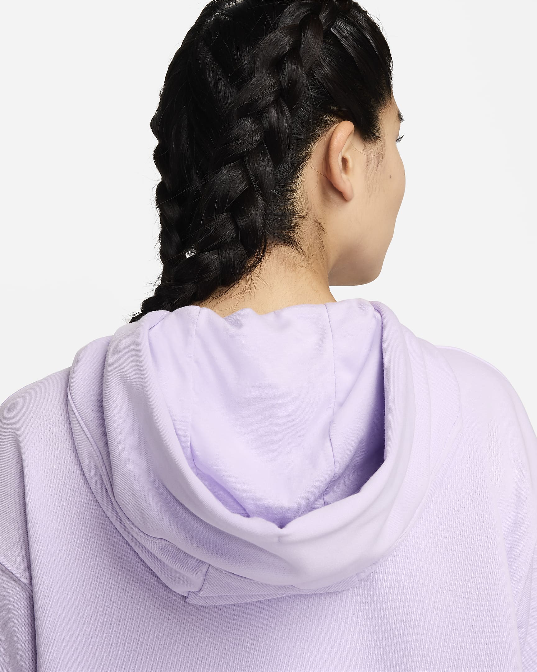 Nike Sportswear Phoenix Fleece Women's Oversized Sweatshirt French Terry Hoodie - Violet Mist/White