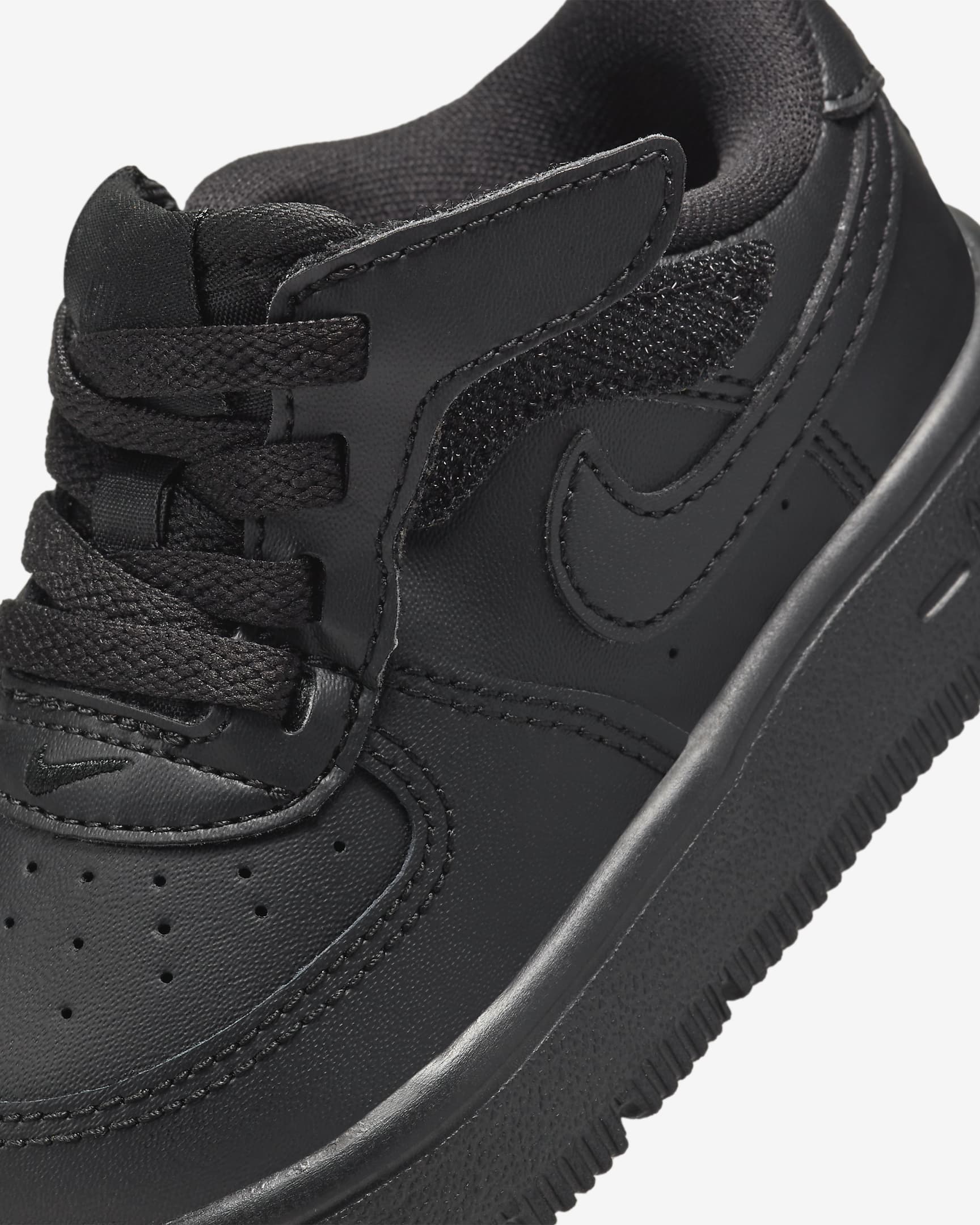 Buty dla niemowląt i maluchów Nike Force 1 Low EasyOn - Czerń/Czerń/Czerń