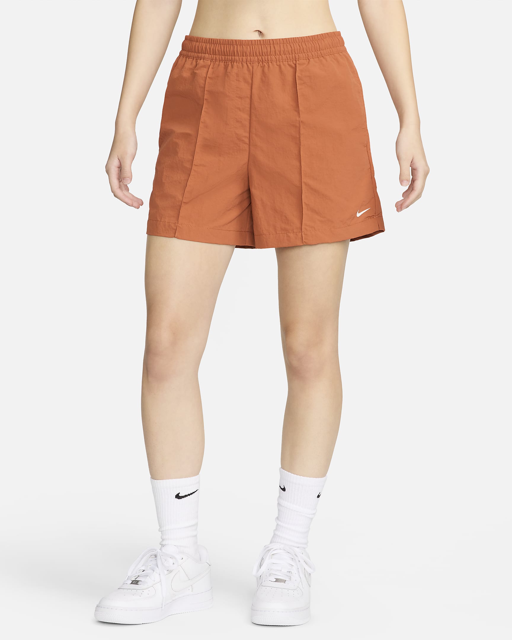 Nike Sportswear Everything Wovens Women's Mid-Rise 5" Shorts - Burnt Sunrise/Sail