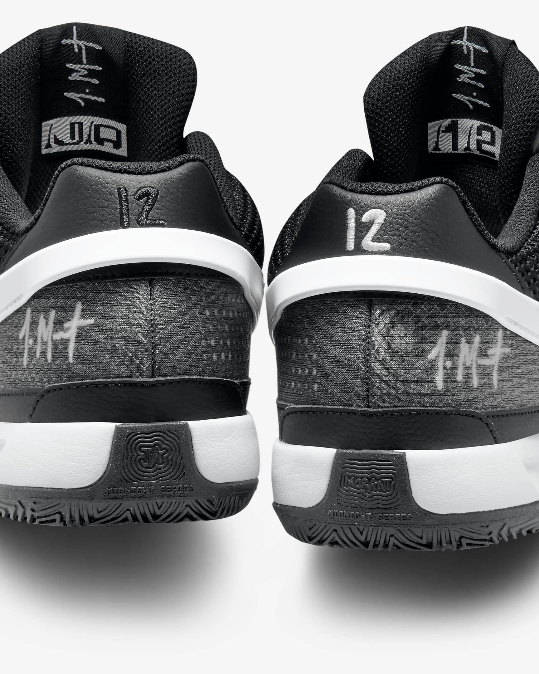 Ja 1 Basketball Shoes - Black/Black/White