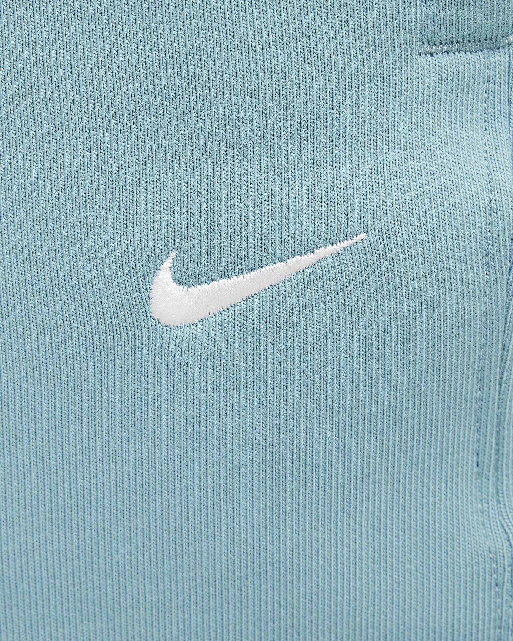 Nike Solo Swoosh Men's Fleece Trousers - Denim Turquoise/White