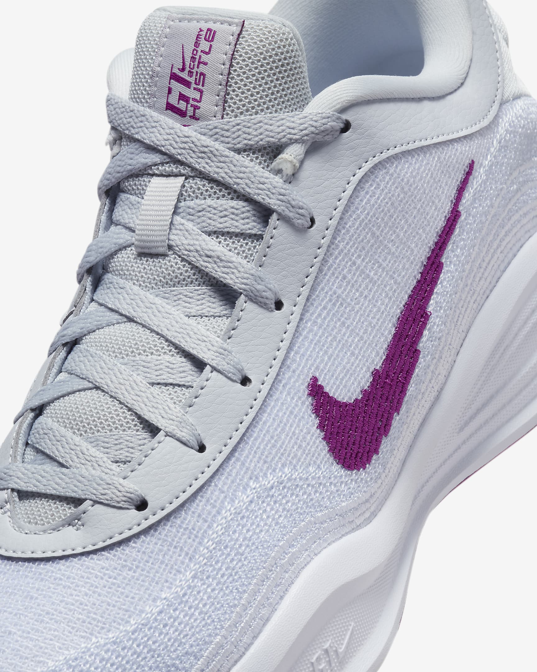 G.T. Hustle Academy Basketball Shoes - Pure Platinum/White/Hot Fuchsia