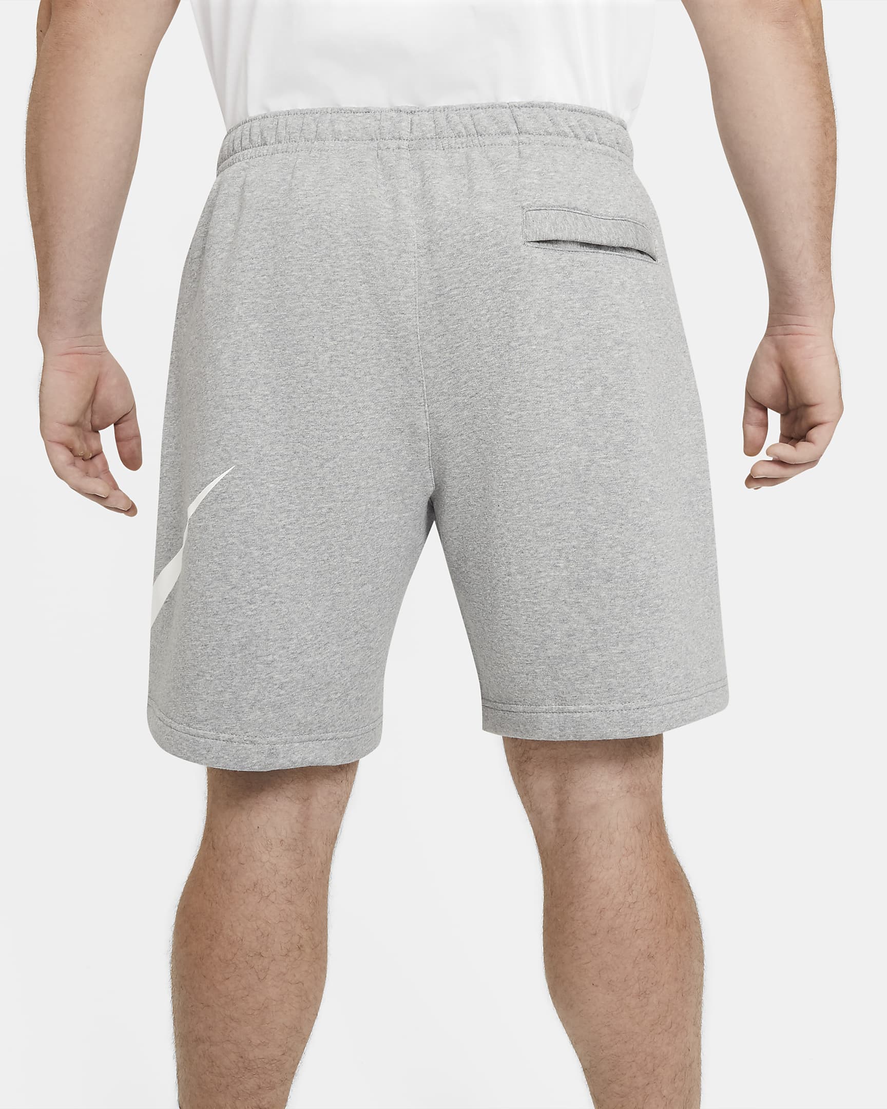 Nike Sportswear Club Herrenshorts mit Grafik - Dark Grey Heather/Weiß/Weiß