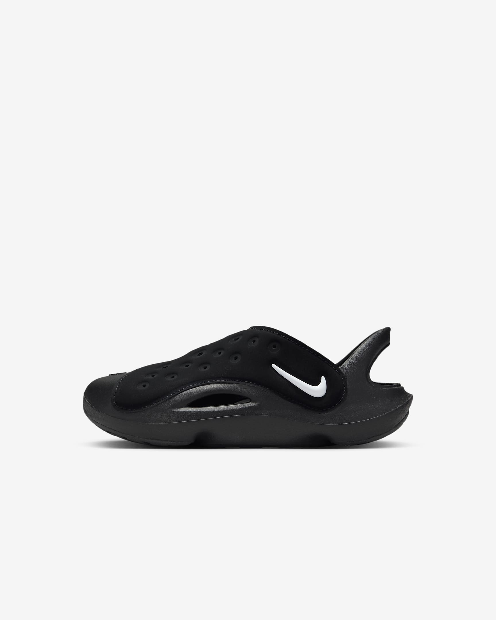 Sandalias para niños de preescolar Nike Aqua Swoosh - Negro/Antracita/Blanco