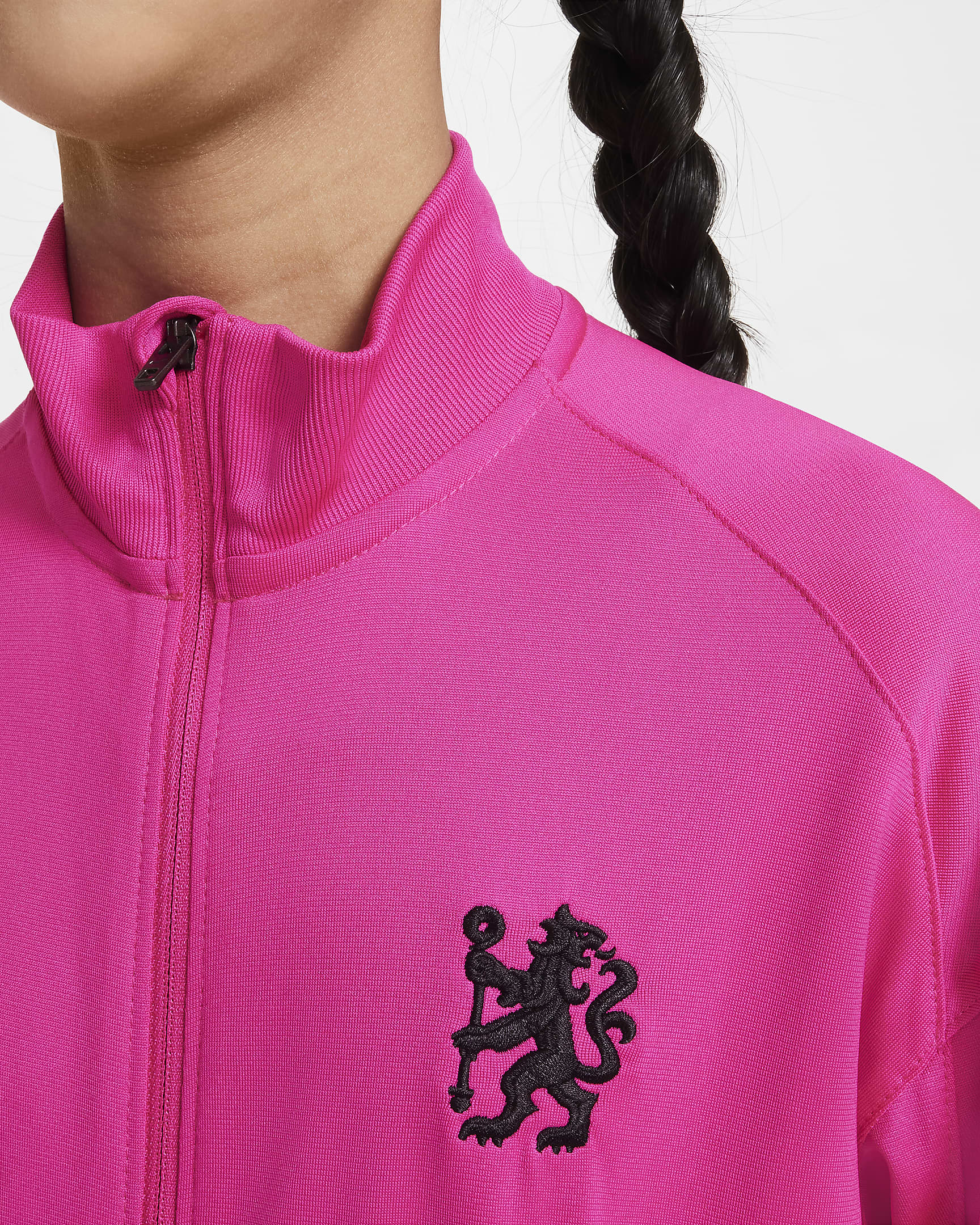 Tuta in maglia Nike Football Dri-FIT Chelsea FC Strike per ragazzo/a – Terza - Pink Prime/Nero/Nero/Nero