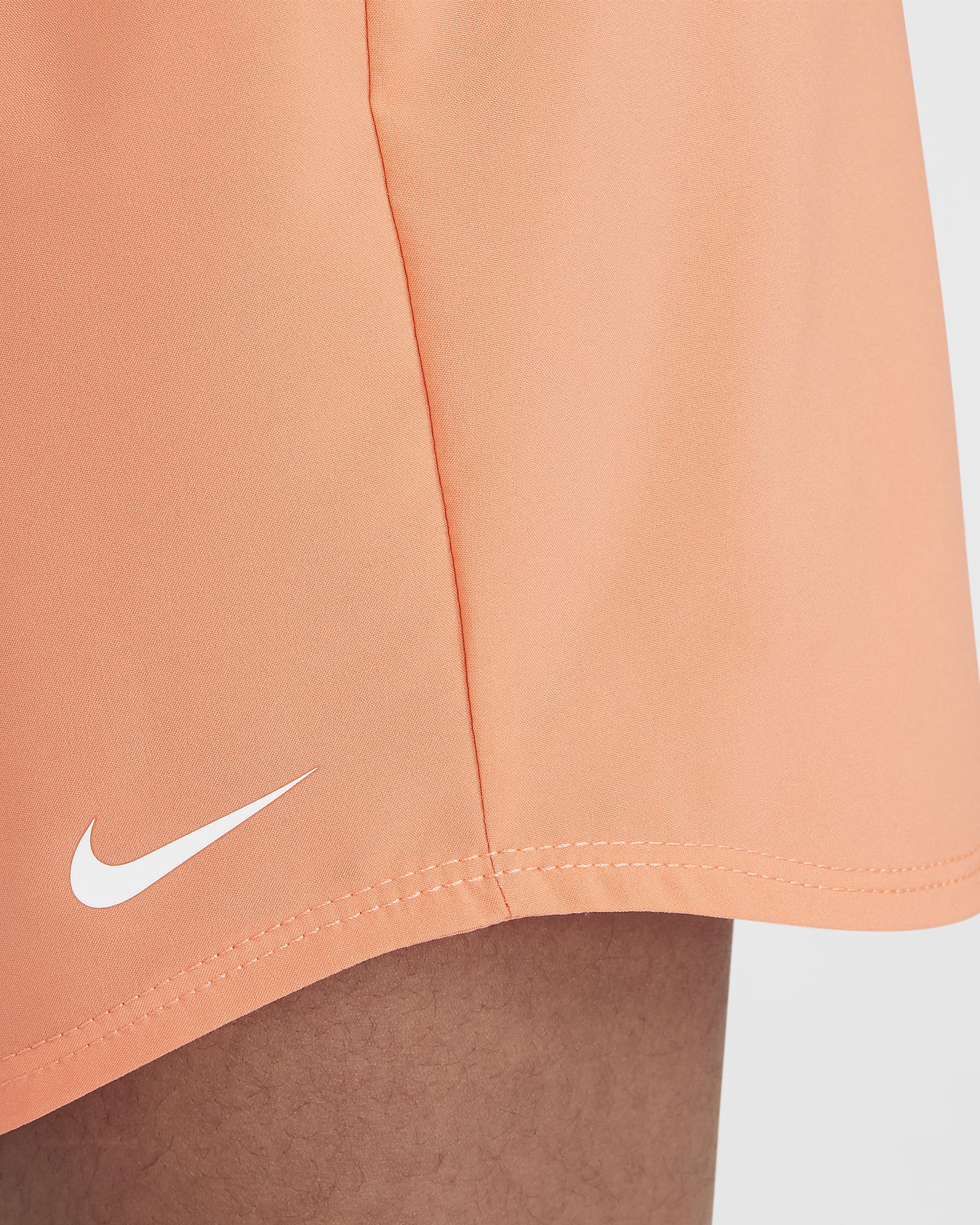 Nike One Older Kids' (Girls') Dri-FIT High-Waisted Woven Training Shorts - Light Wild Mango/White