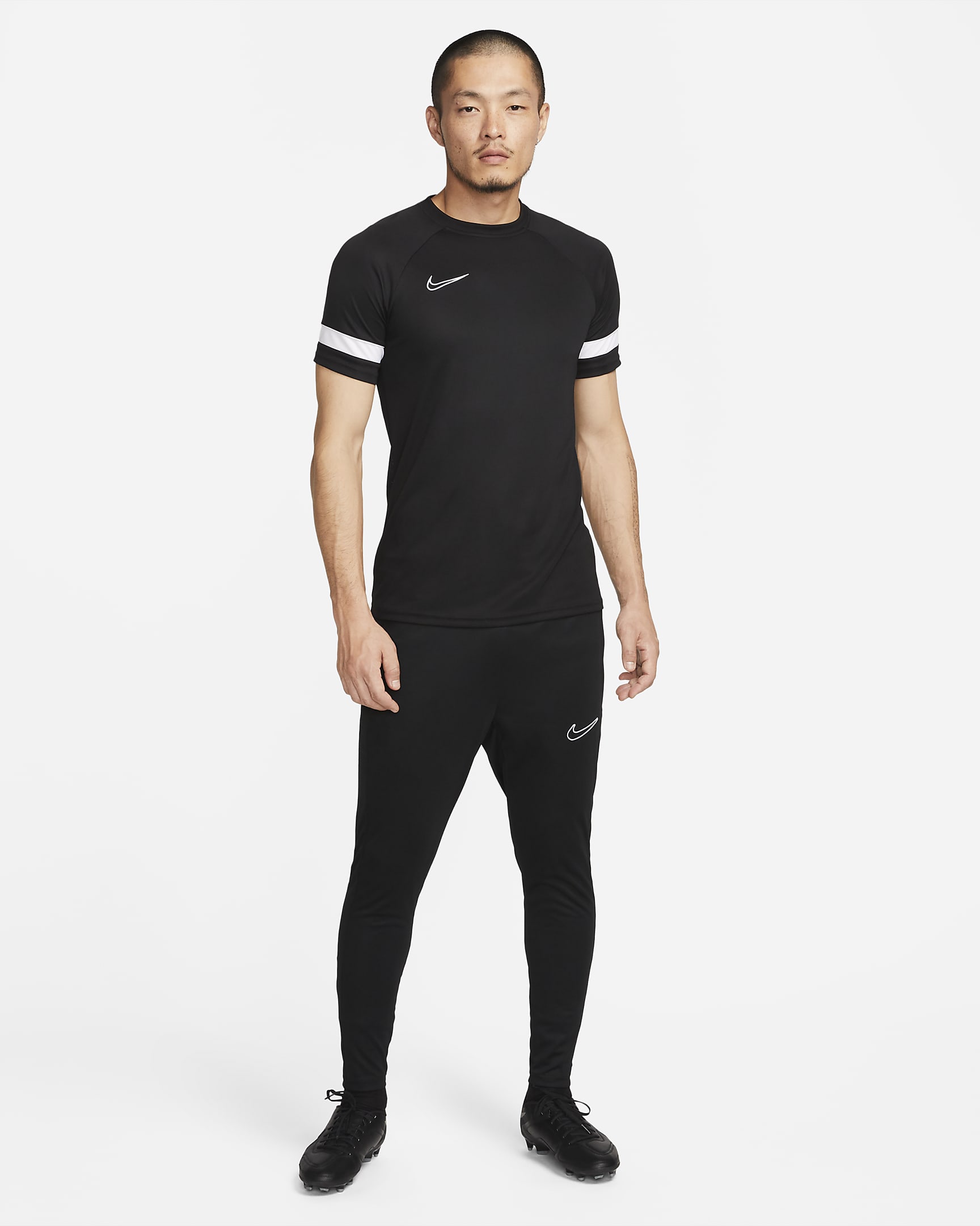 Nike Dri-FIT Academy Men's Zip Football Pants - Black/Black/Black/White