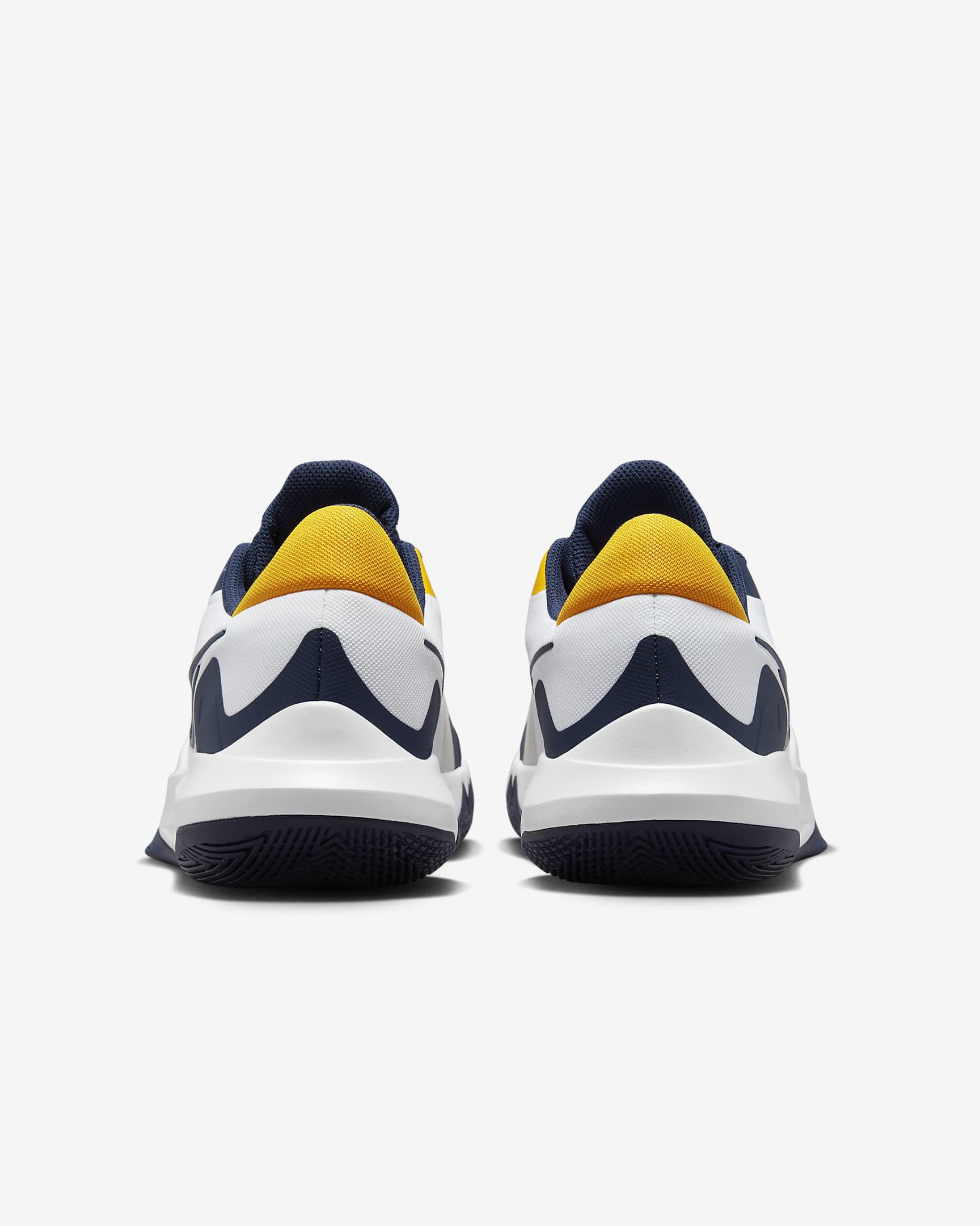 Nike Precision 6 Basketball Shoes - White/University Gold/Midnight Navy