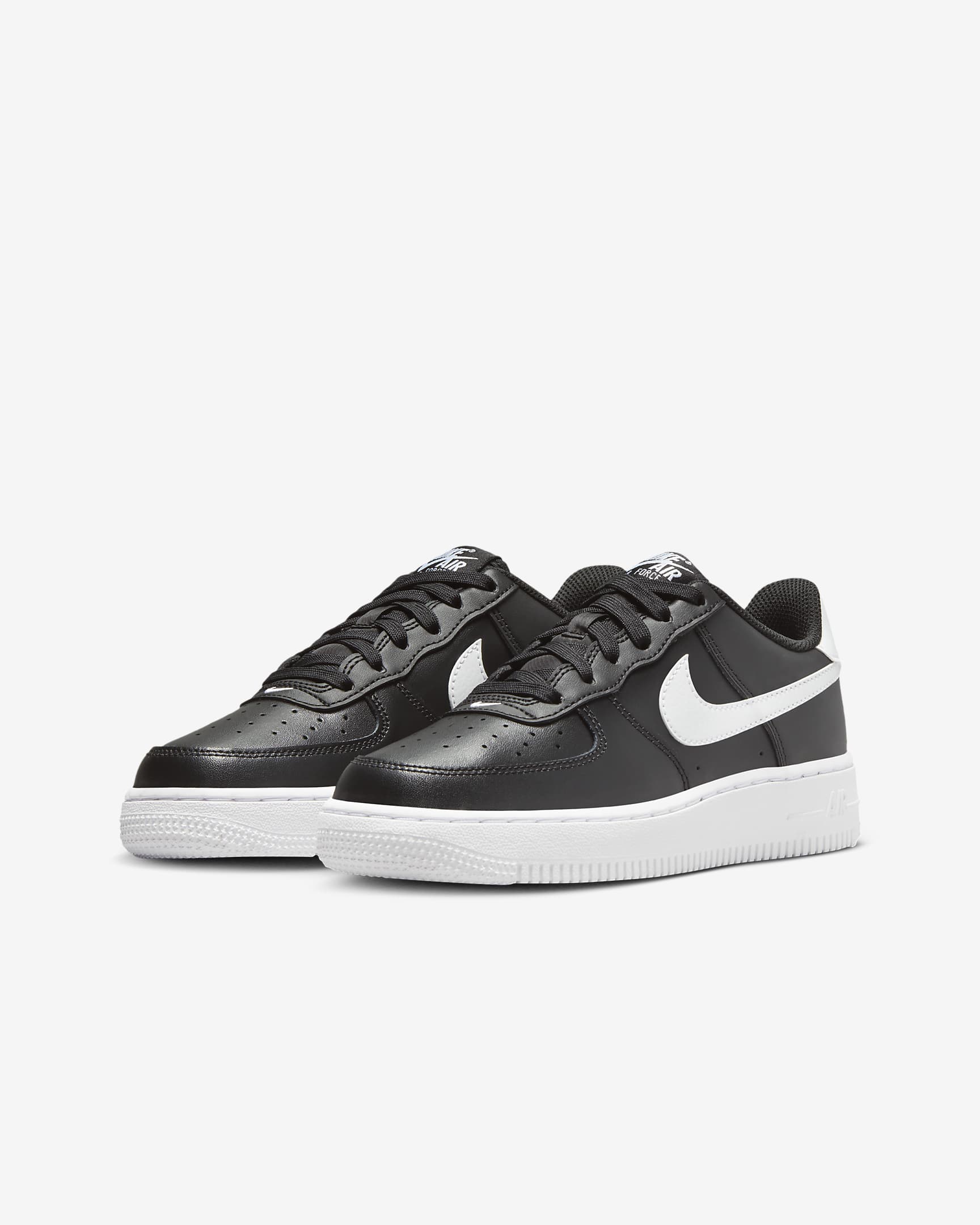 Tenis para niños grandes Nike Air Force 1 - Negro/Blanco