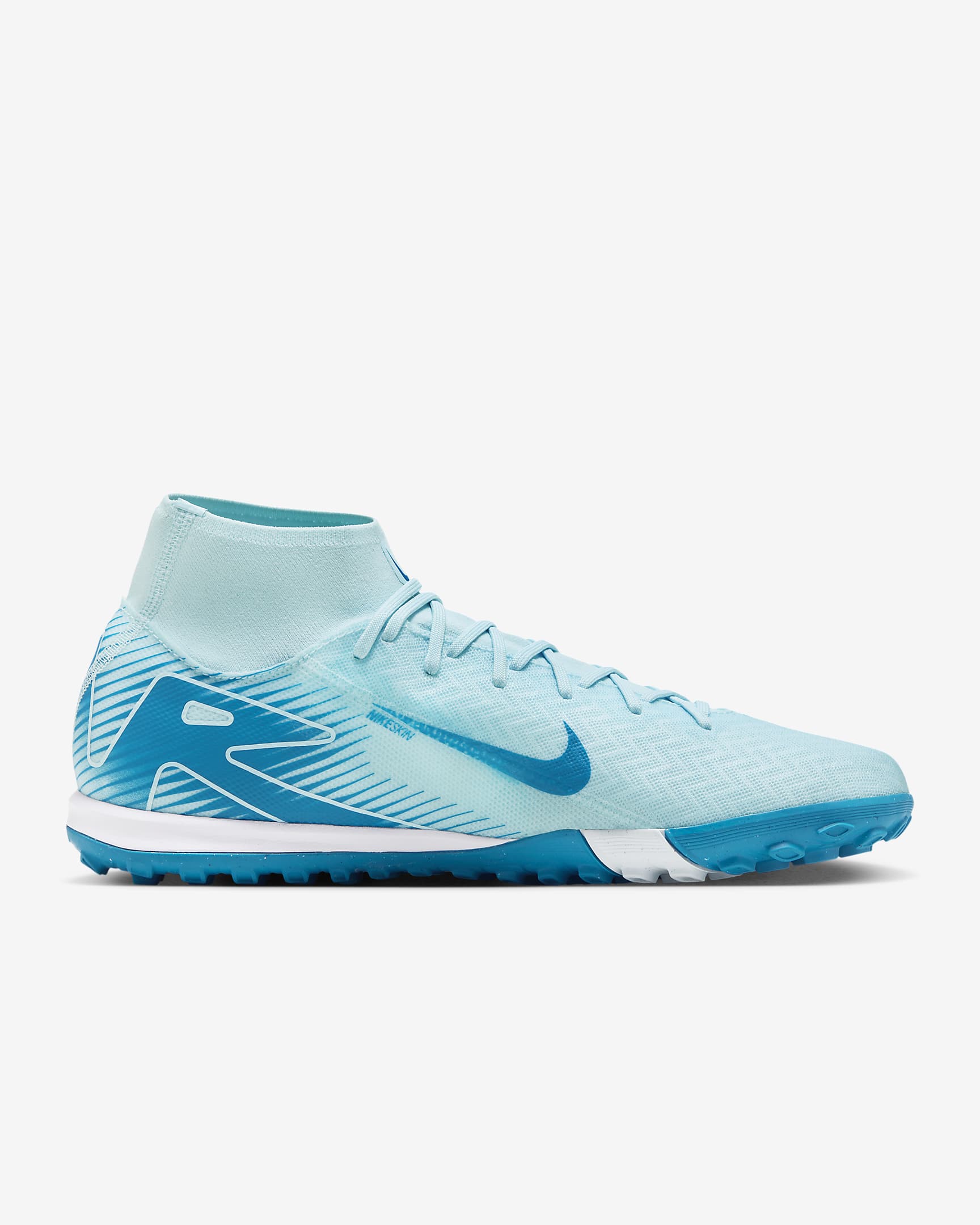 Buty piłkarskie typu high top na nawierzchnię typu turf Nike Mercurial Superfly 10 Academy - Glacier Blue/Blue Orbit