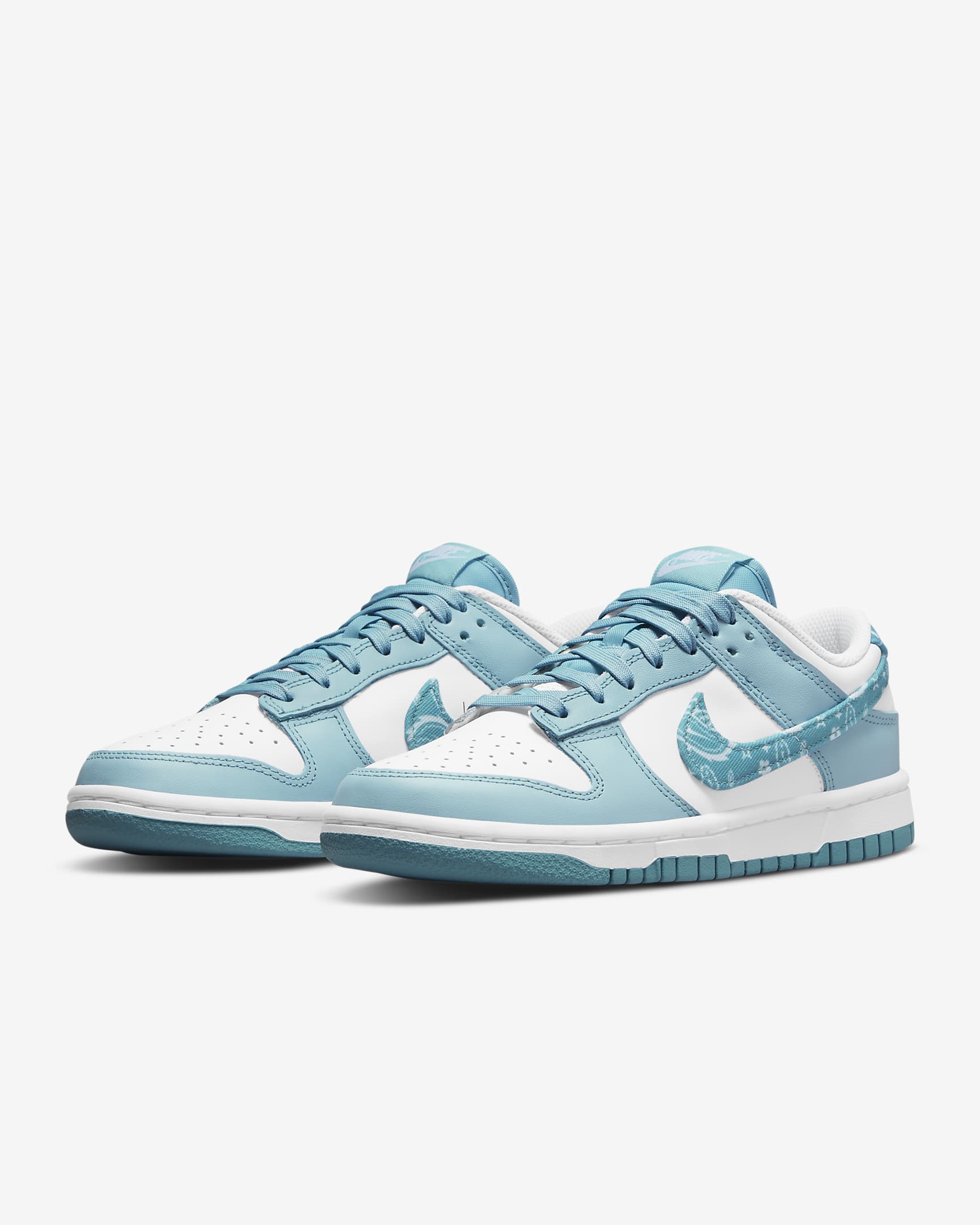 Nike Dunk Low damesko - Hvit/Hvit/Worn Blue/Worn Blue