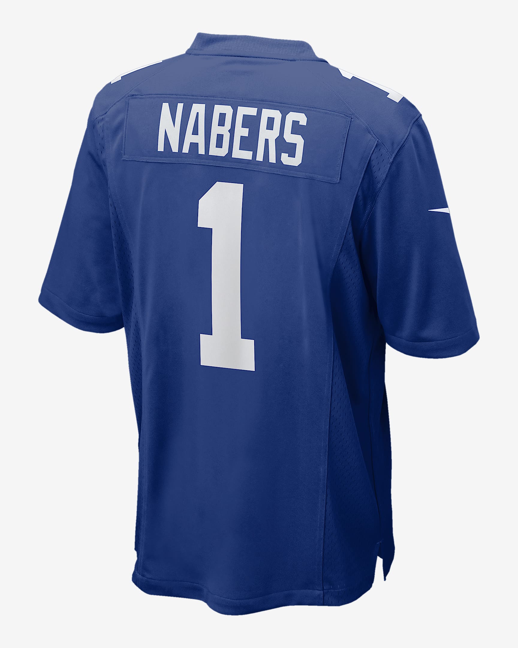 thumbnail image 2 of Malik Nabers #1 New York Giants Game On-Field Men's Jersey - Royal Blue 2 of 6