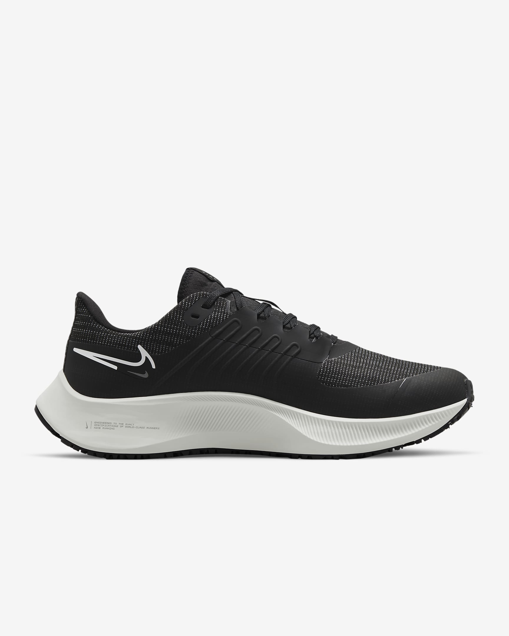 Nike Pegasus 38 Shield Men's Weatherised Road Running Shoes - Black/Dark Smoke Grey/Light Smoke Grey/Platinum Tint