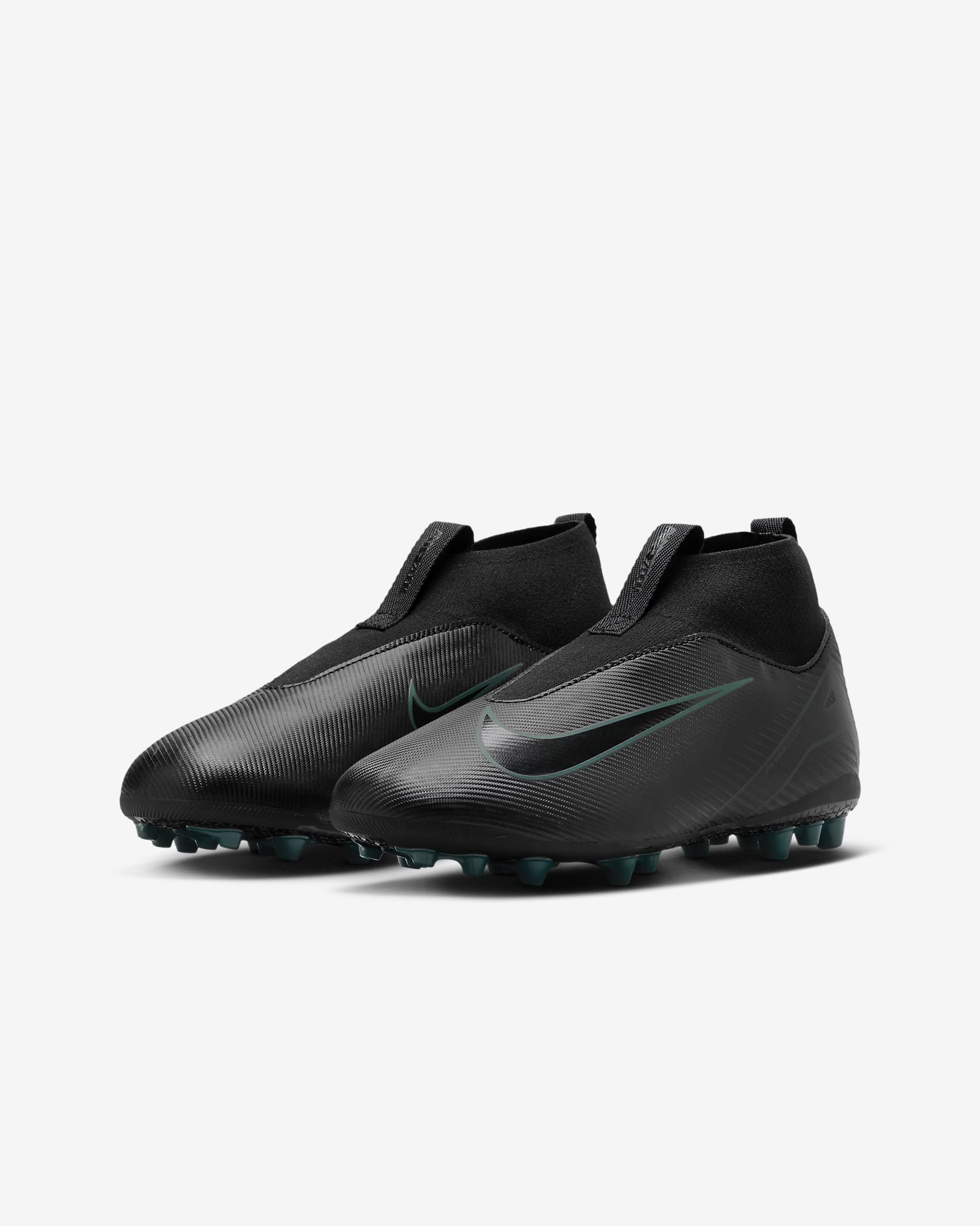 Nike Jr. Mercurial Superfly 10 Academy high top voetbalschoenen voor kleuters/kids (kunstgras) - Zwart/Deep Jungle/Zwart