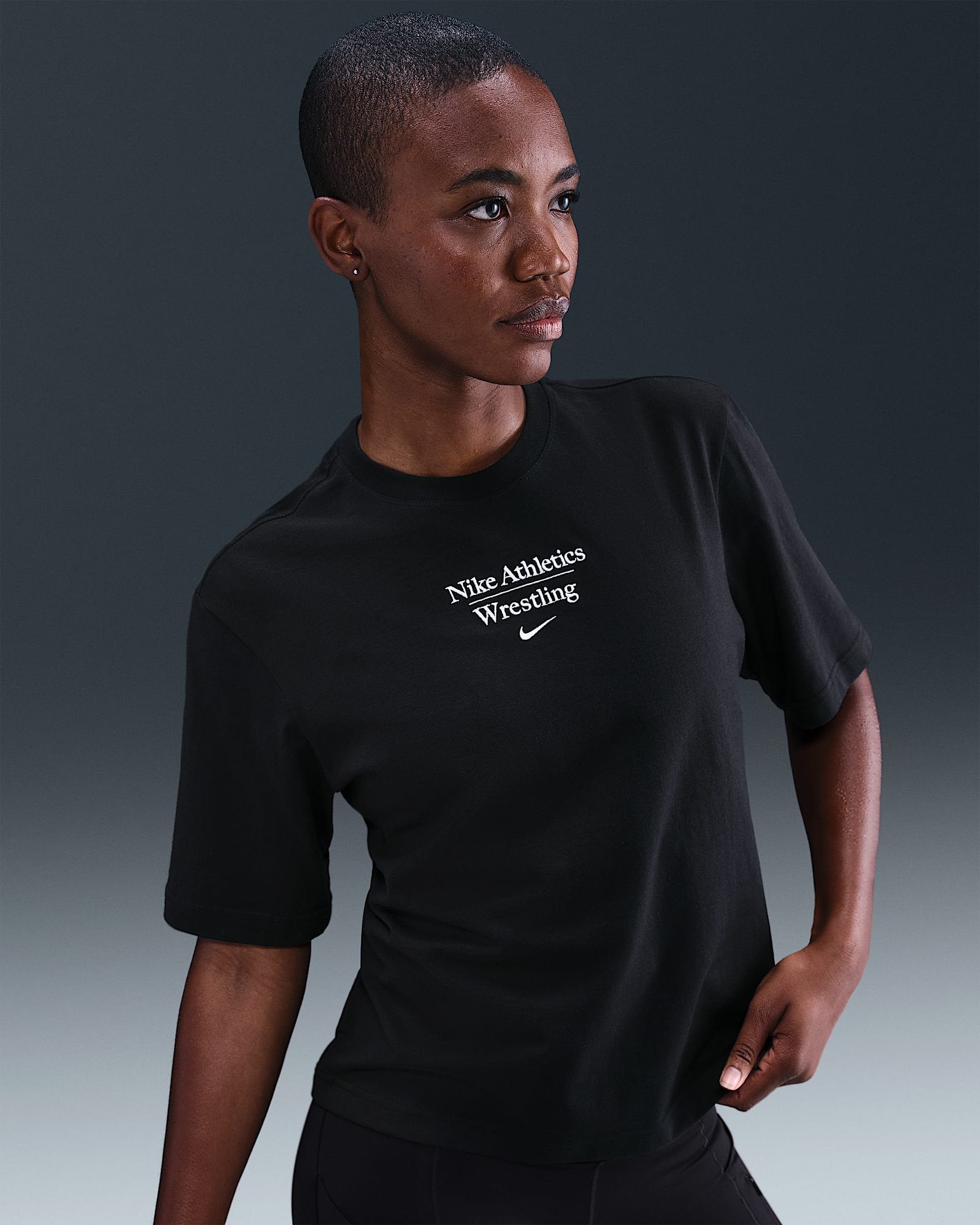 Nike Wrestling Women's Boxy T-Shirt - Black