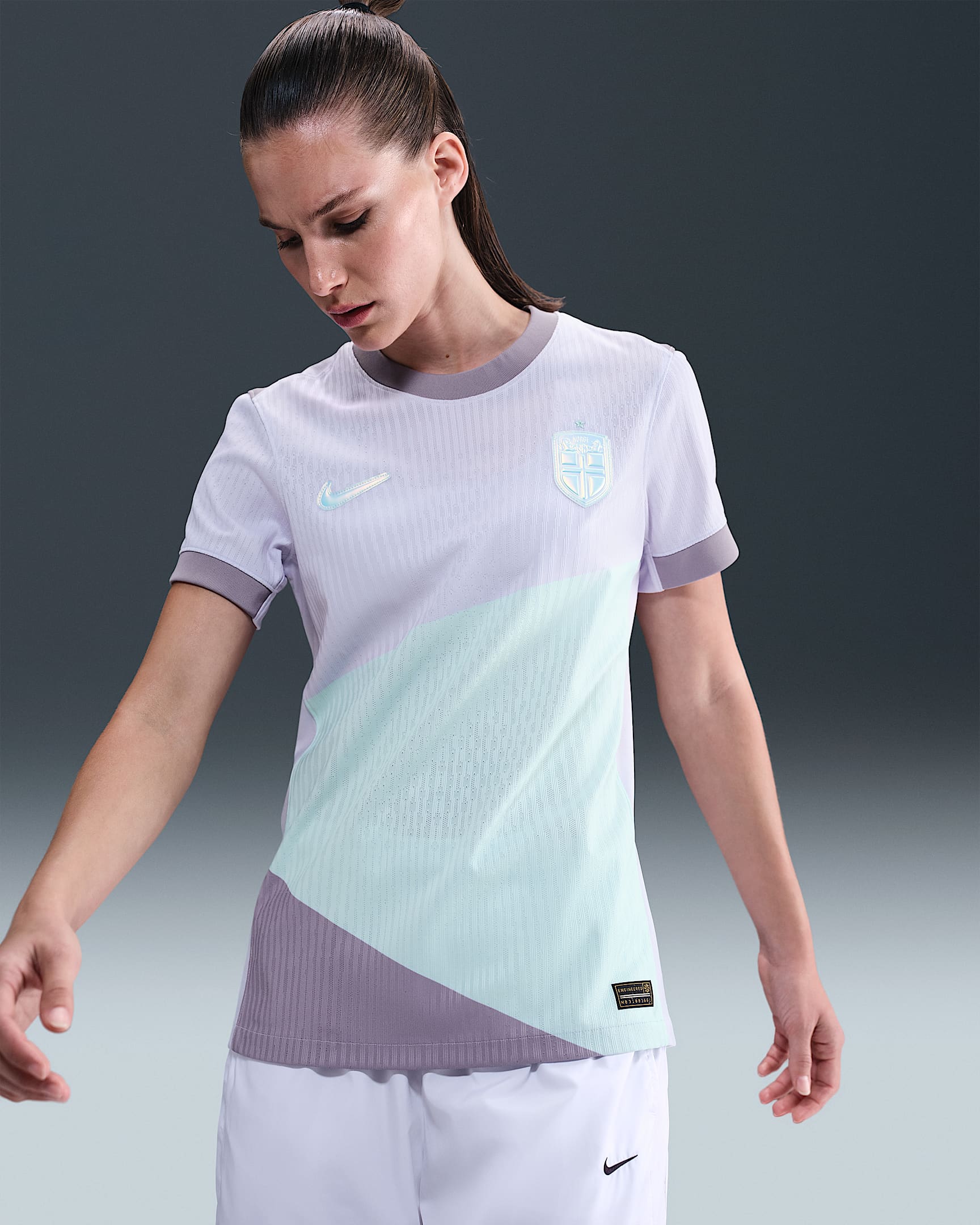Norway 2025 Match Away (Women's Team) Women's Nike Dri-FIT ADV Football Authentic Shirt - Amethyst Tint/Violet Haze/White
