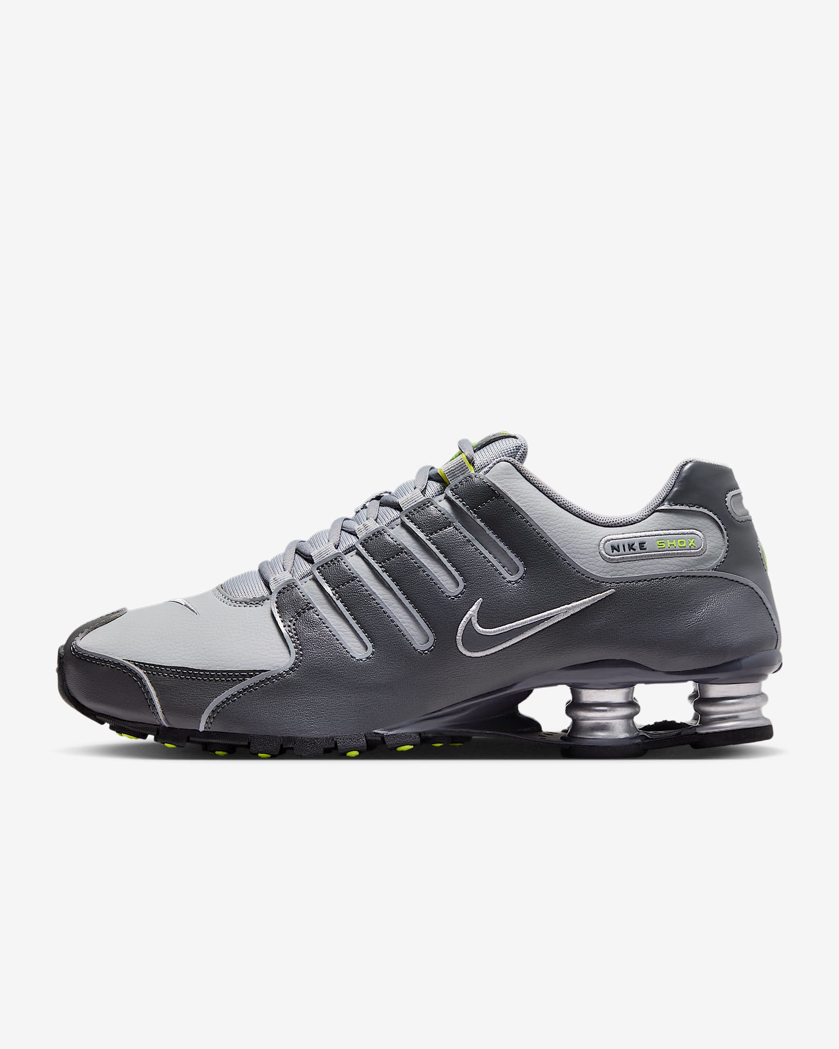 Nike Shox NZ Herenschoen - Dark Grey/Wolf Grey/Volt/Dark Grey