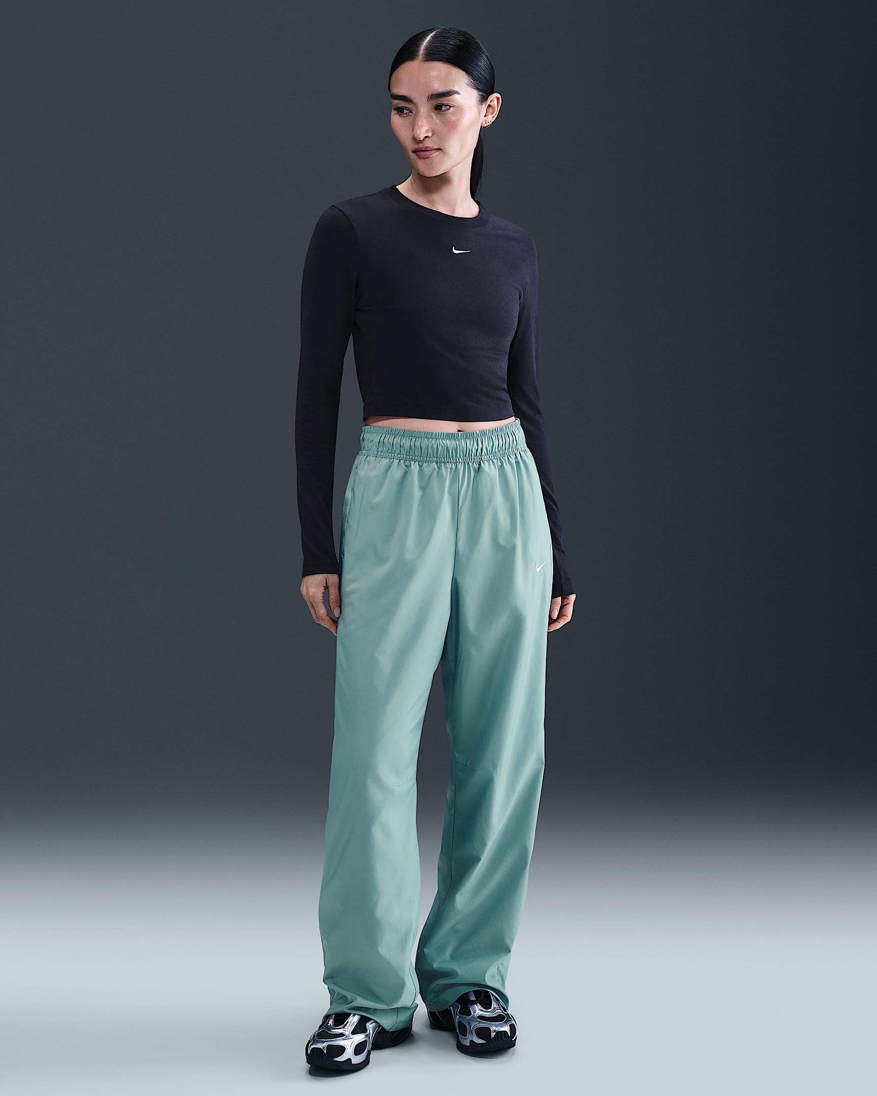 Nike Sportswear Classic Women's Mid-Rise Open-Hem Pants - Cannon/Sail