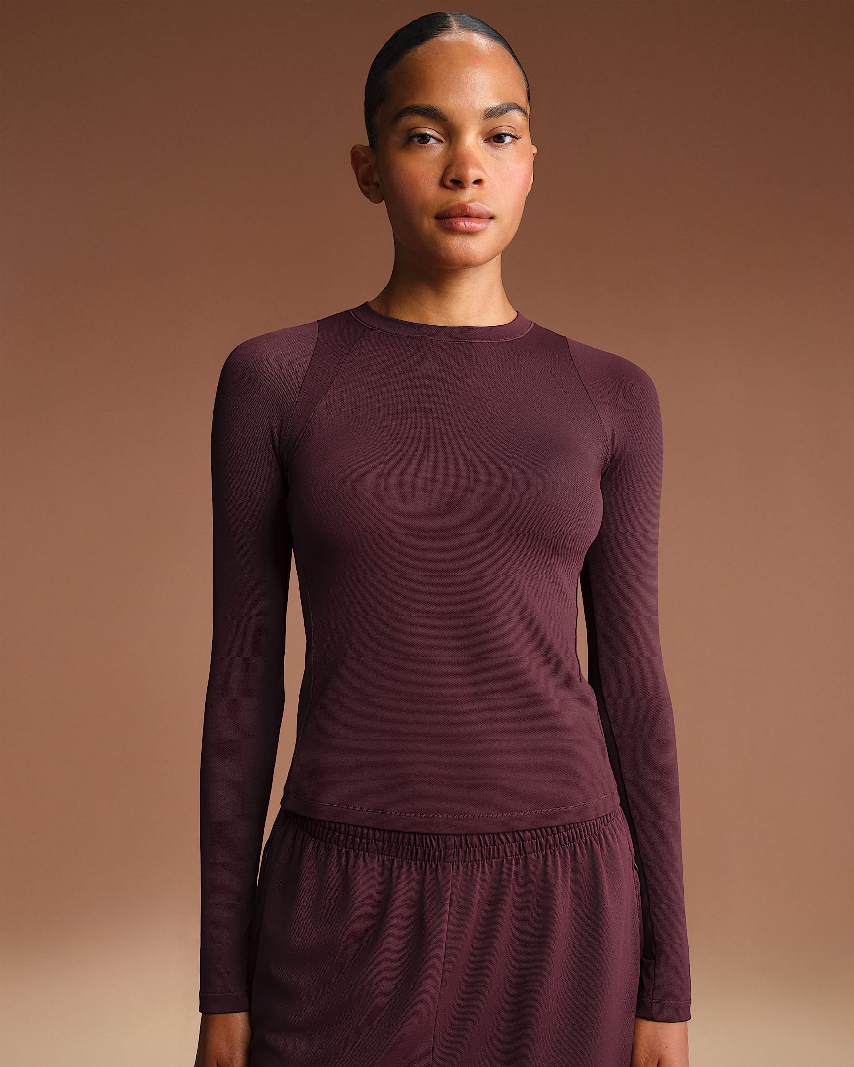 NikeSKIMS Airy Women's Long-Sleeve Crew-Neck Top - NSKM CURRANT