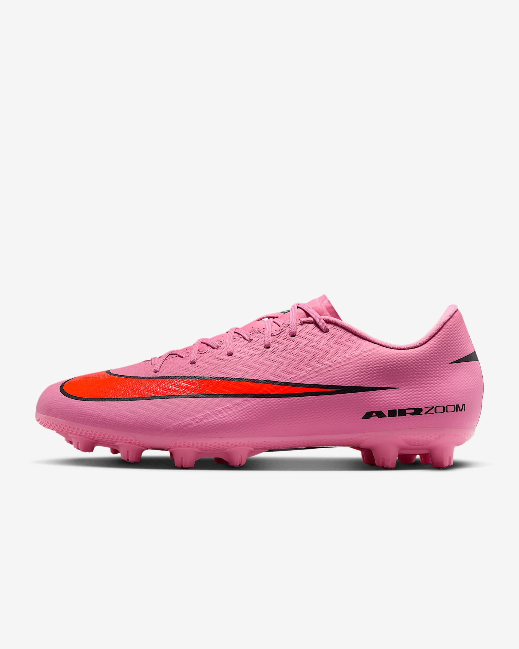 Tacos de fútbol HG de corte low Nike Mercurial Vapor 16 Academy - Flamenco mágico/Carmesí total/Negro