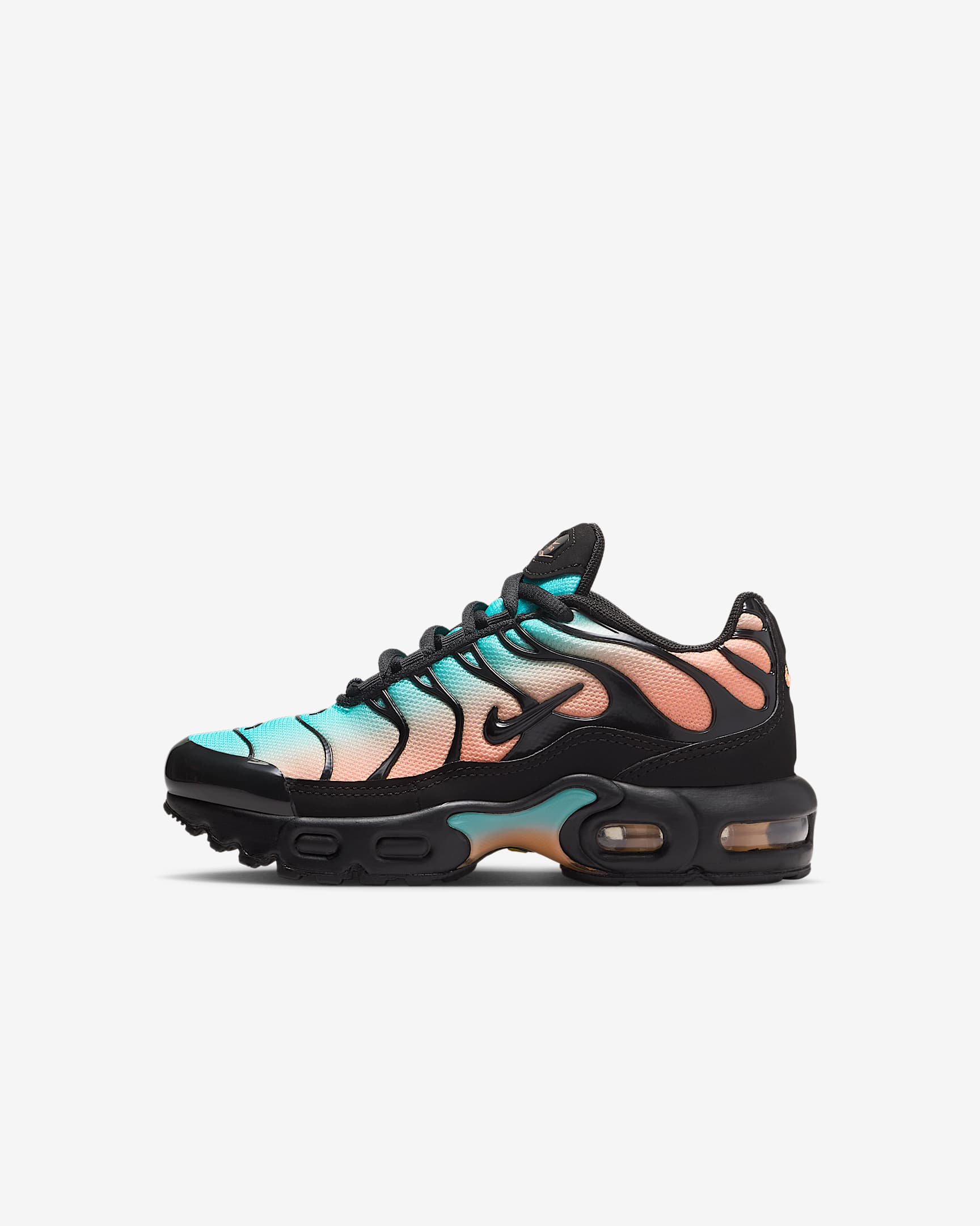 Nike Air Max Plus gyerekcipő - Fekete/Aurora Green/Orange Pulse/Fekete