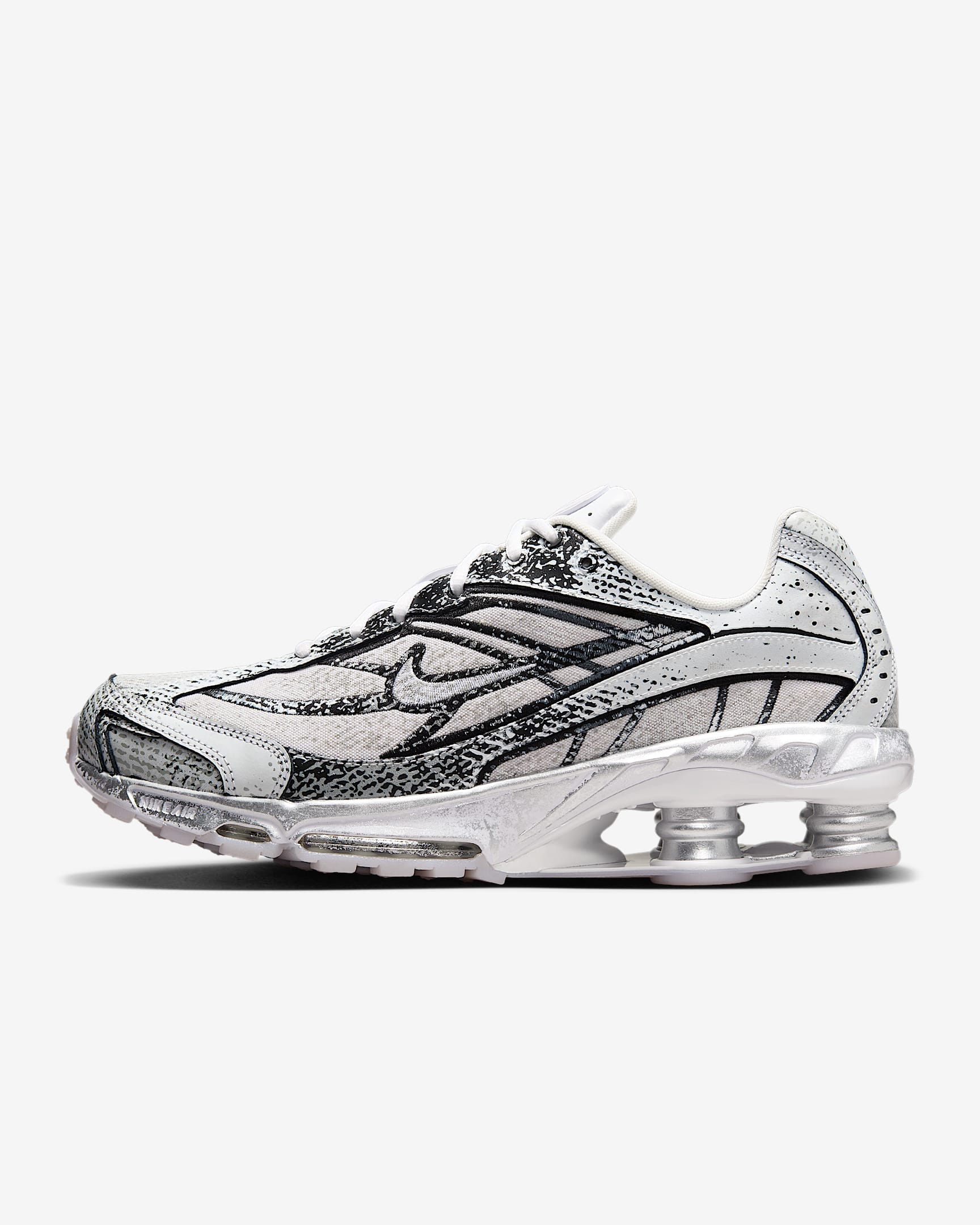 Nike Shox Ride 2 Men's Shoes - White/Black/Flat Gold/Metallic Platinum