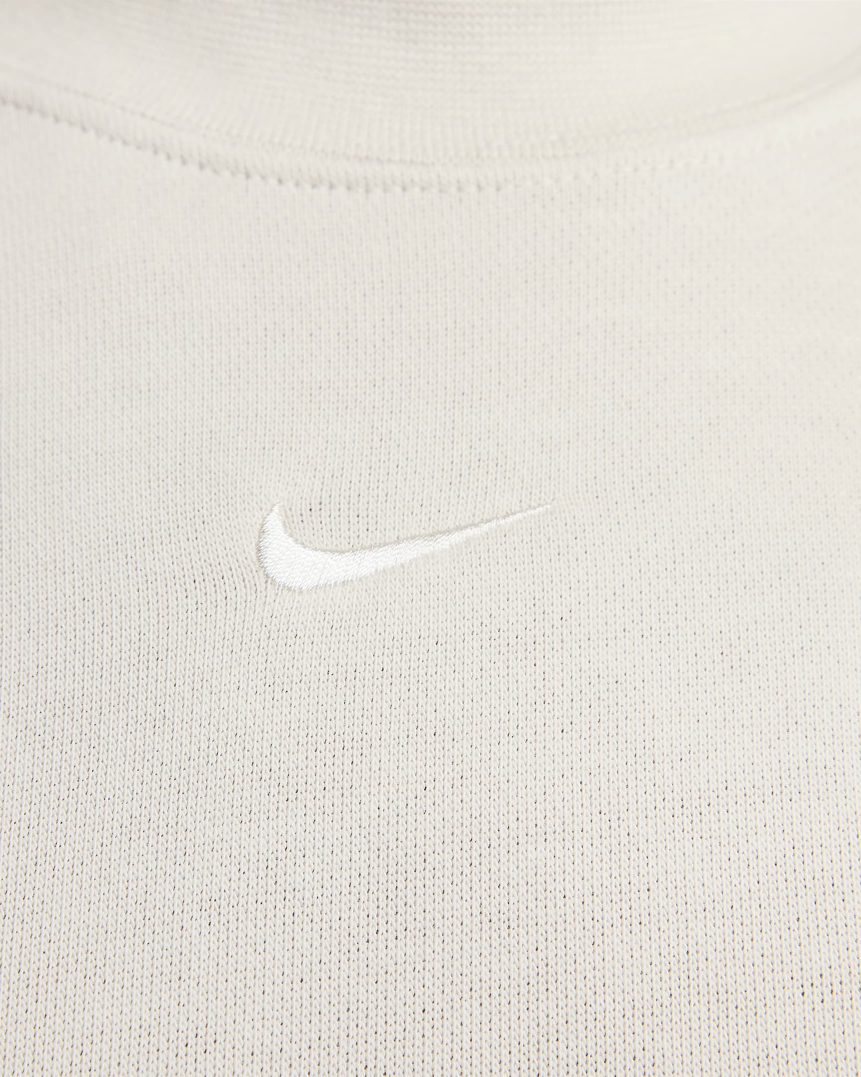 Nike Sportswear Chill Terry Women's Crew-Neck Cropped French Terry Top - Light Orewood Brown/Sail