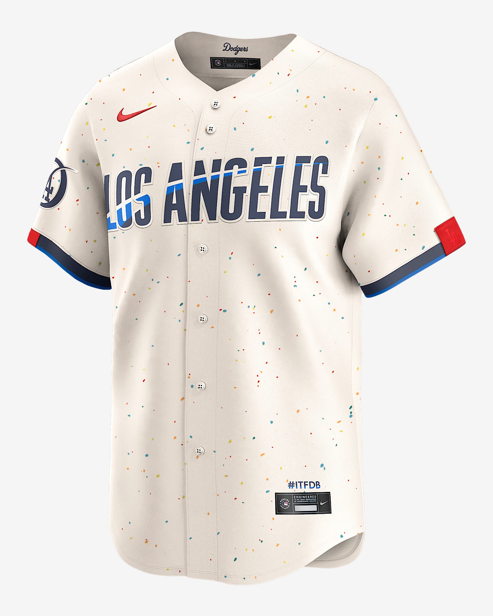 Los Angeles Dodgers City Connect Men's Nike MLB Limited Jersey - Cream