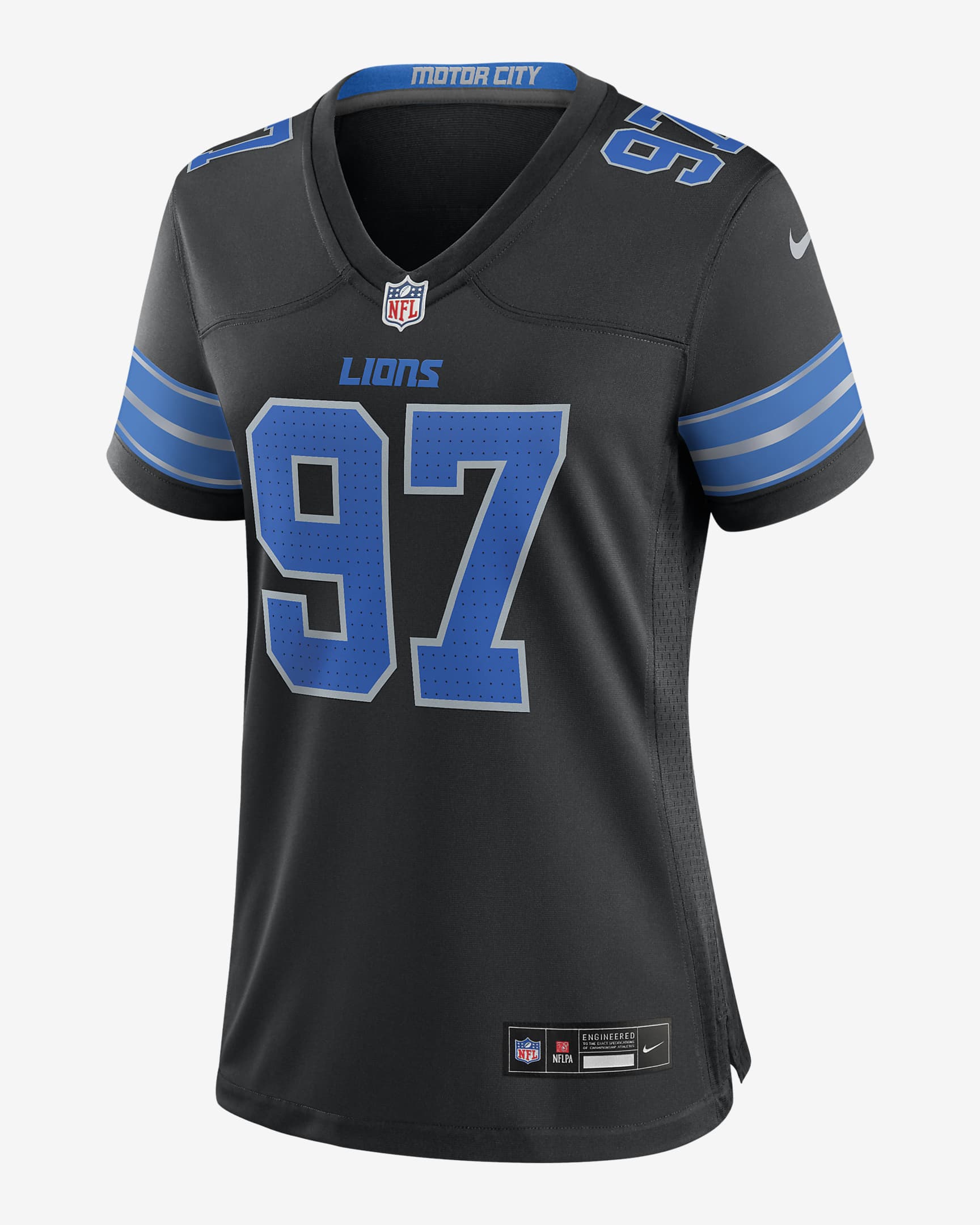 Jersey de fútbol americano Nike de la NFL Game para mujer Aidan Hutchinson Detroit Lions - Negro