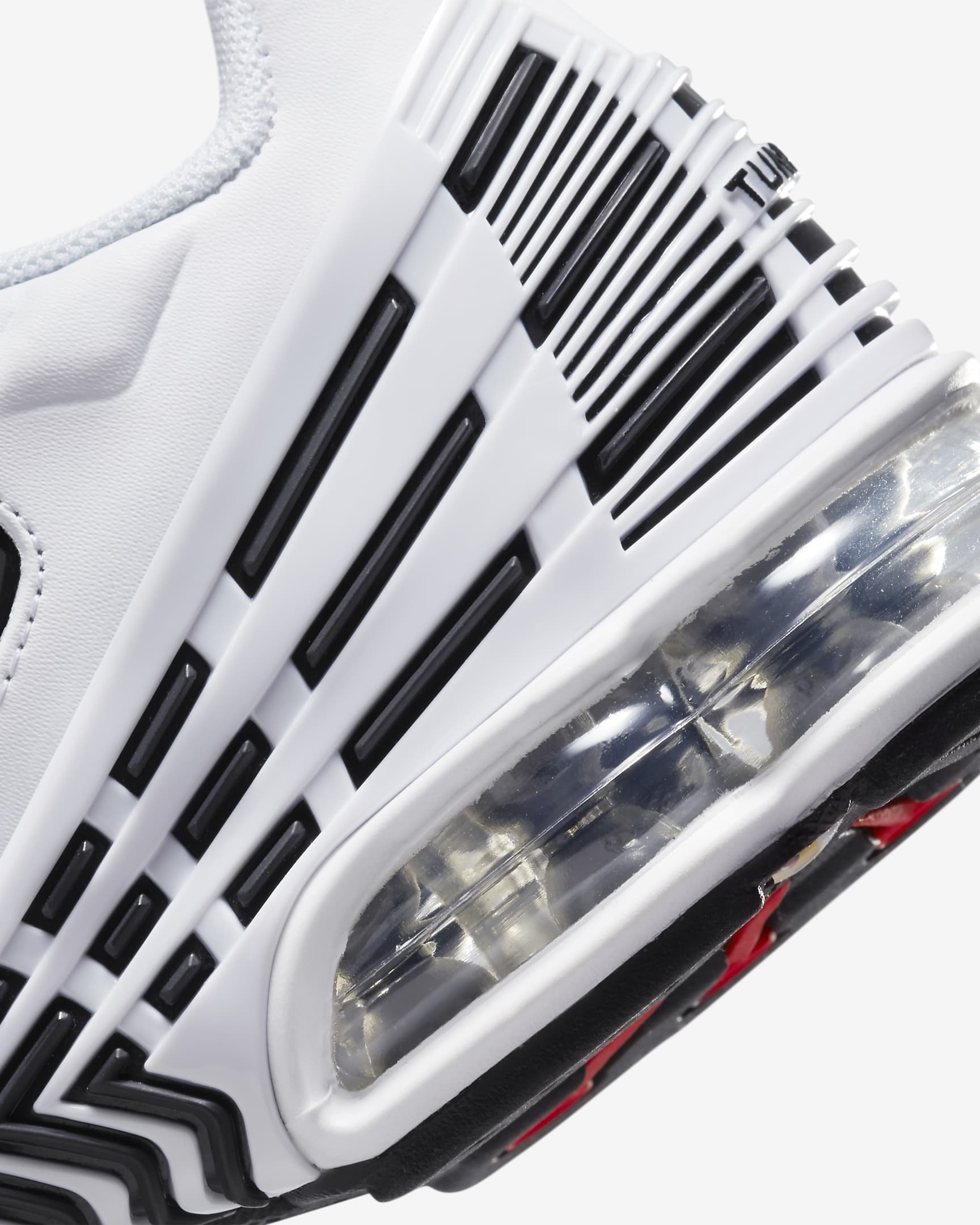 Nike Air Max Plus 3-sko til større børn - hvid/Chile Red/sort