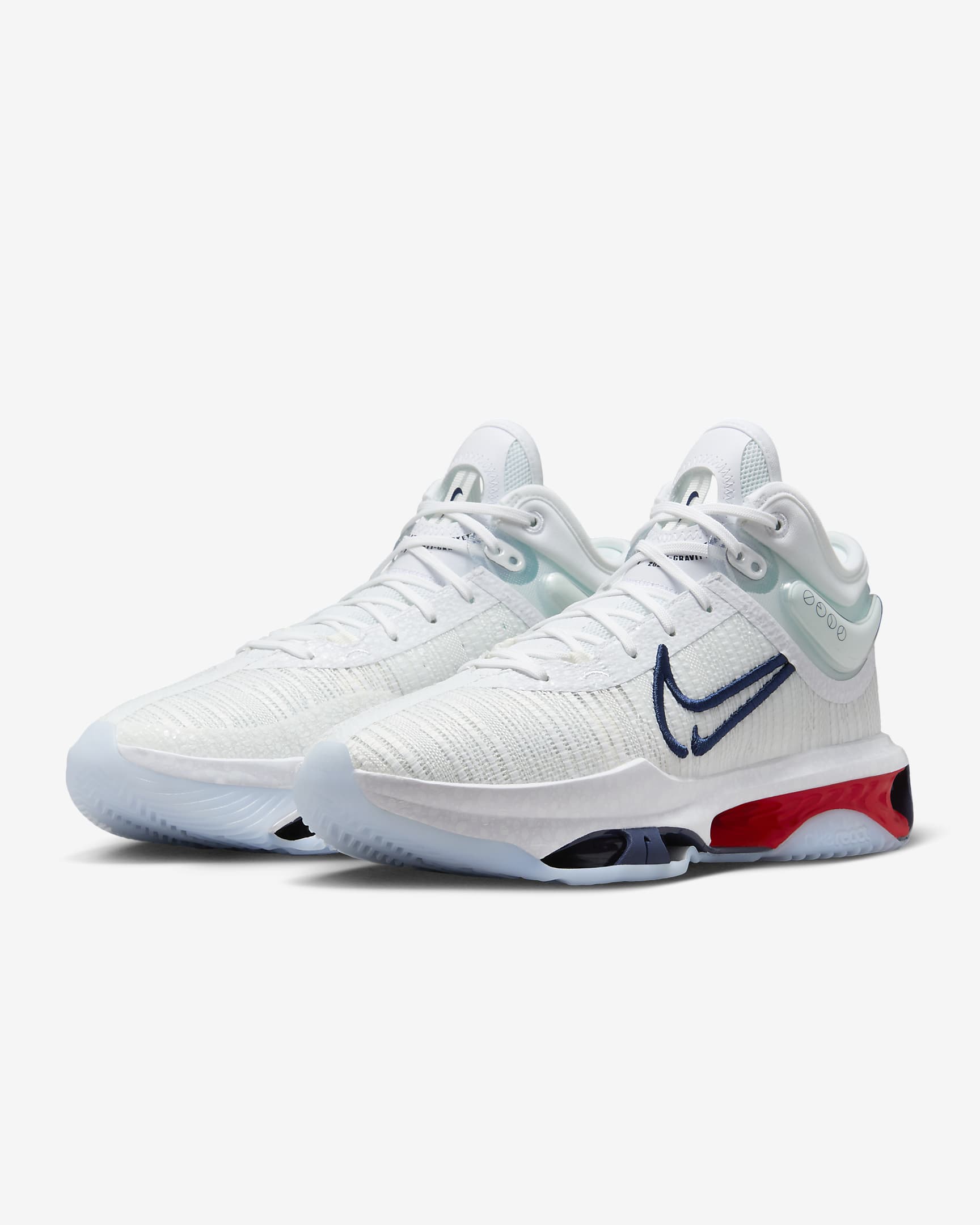 Nike G.T. Chaussure de basket Jump 2 pour homme - Blanc/University Red/Blanc/Midnight Navy