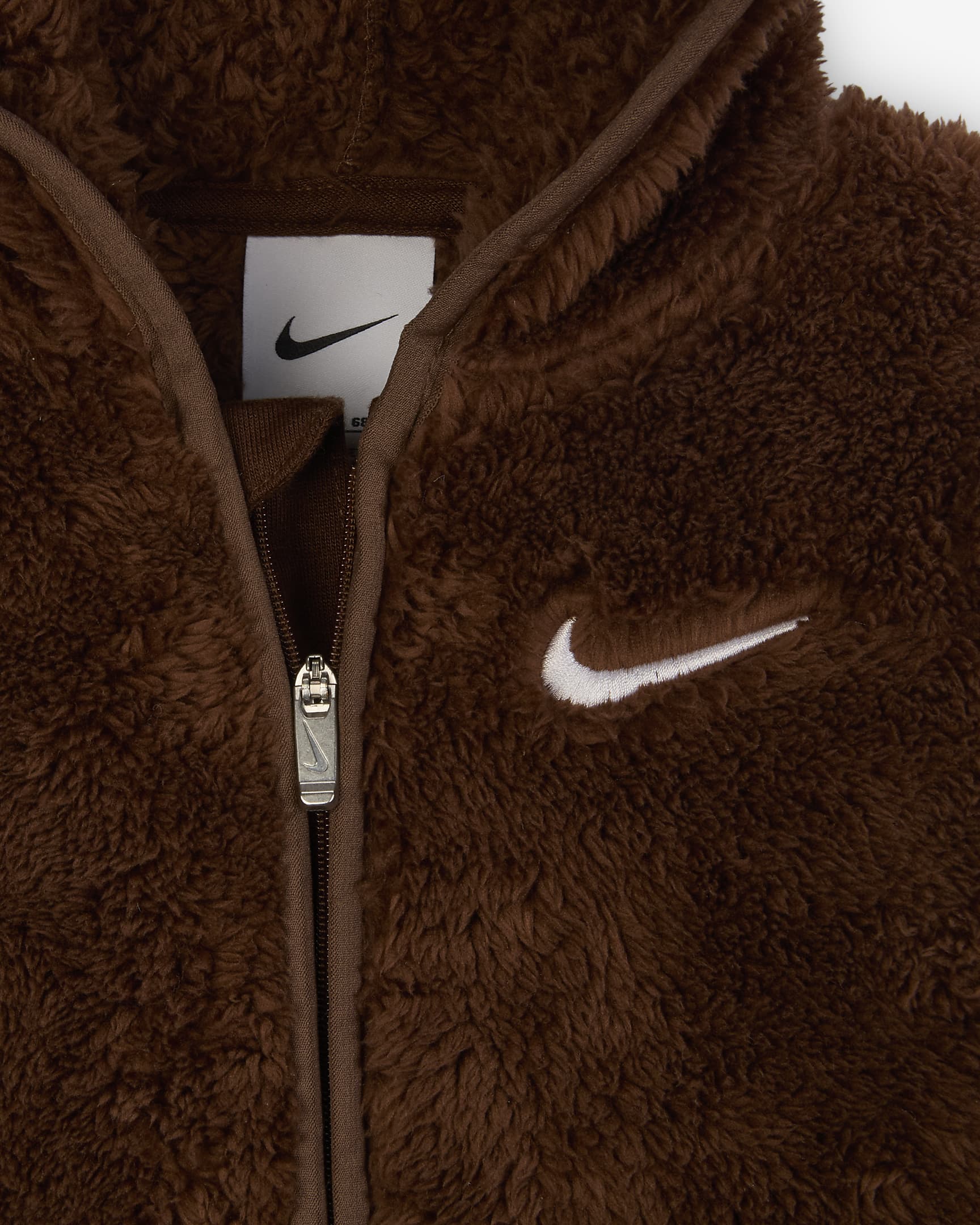 Mono para bebé Nike Hooded Sherpa Coverall - Cacao impresionante