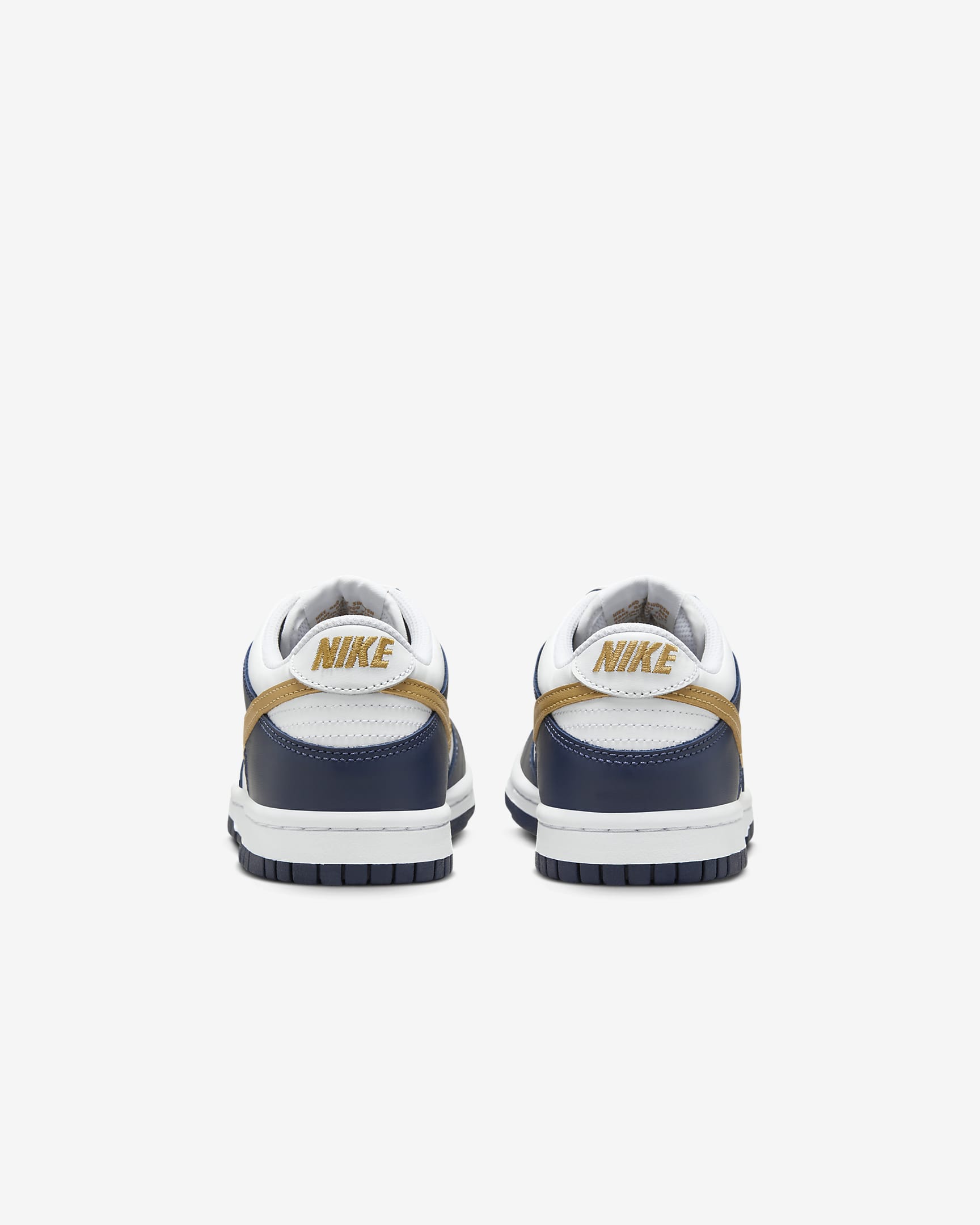 Nike Dunk Low Older Kids' Shoes - White/Midnight Navy/Wheat