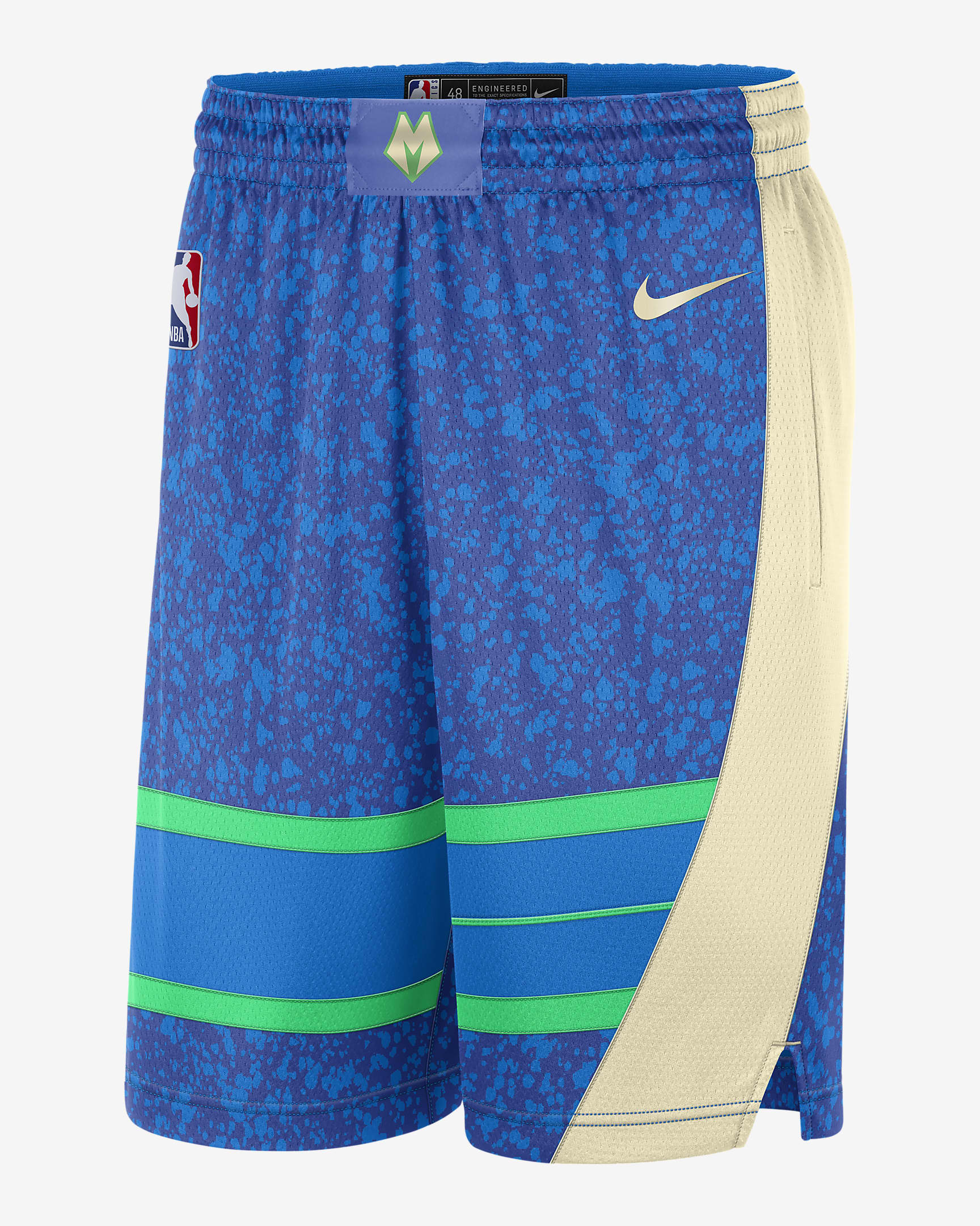 Milwaukee Bucks City Edition 2023/24 Pantalón corto Nike Dri-FIT Swingman de la NBA - Hombre - Photo Blue/Flat Opal