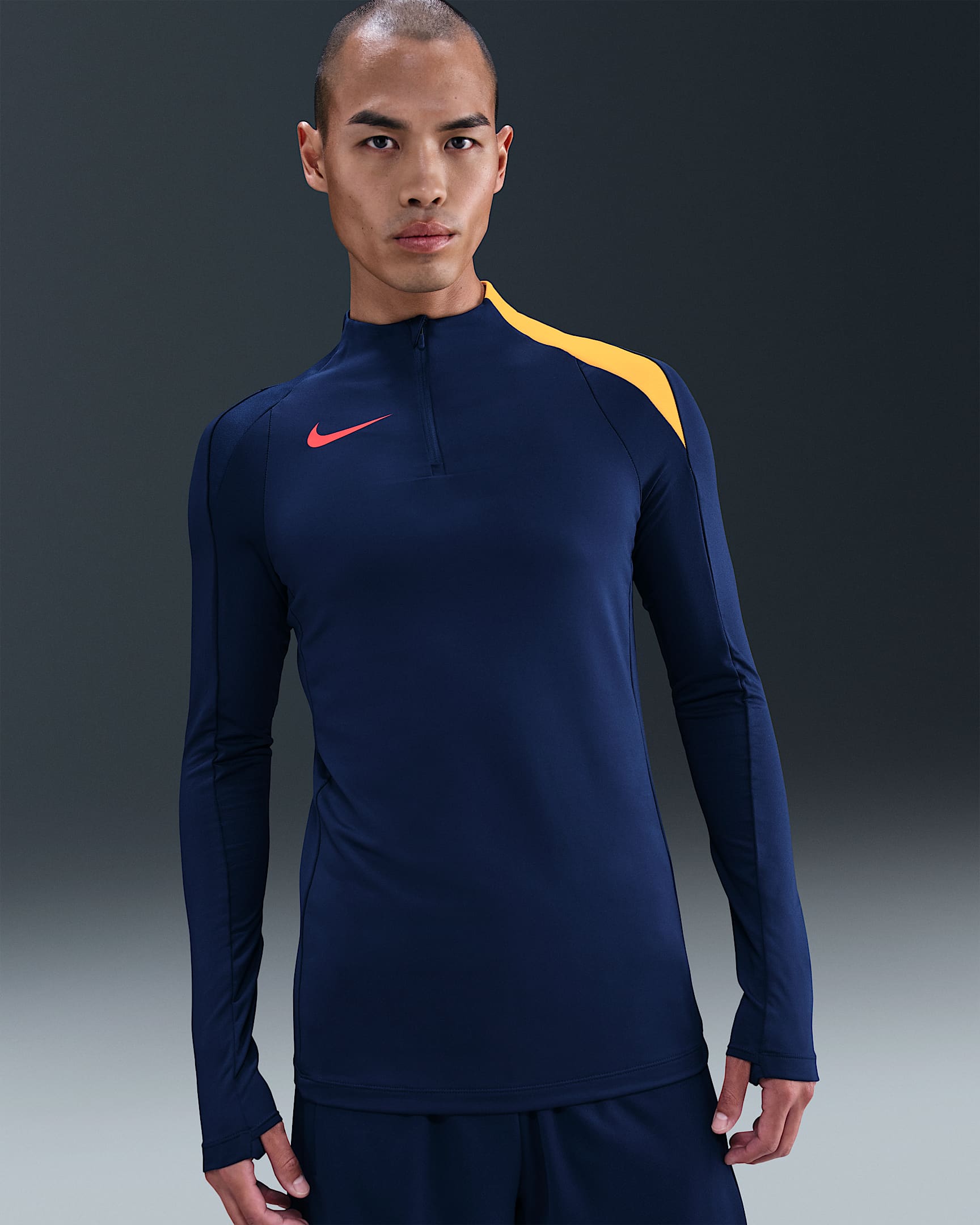 ナイキ ストライク メンズ Dri-FIT サッカードリルトップ - ブルーボイド/ブルーボイド/レーザーオレンジ/ブライトクリムゾン