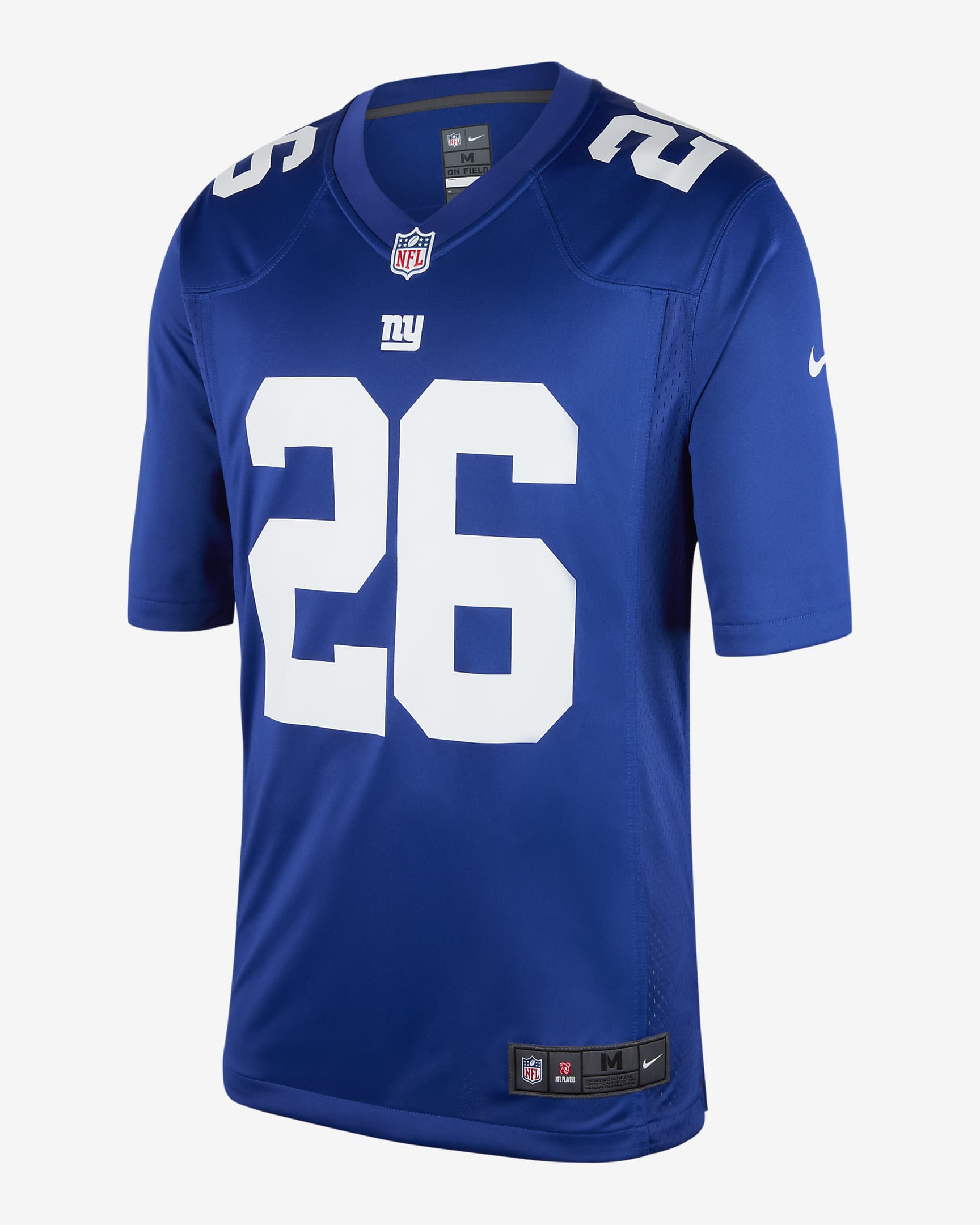 NFL New York Giants (Saquon Barkley) Men's Game American Football Jersey - Rush Blue