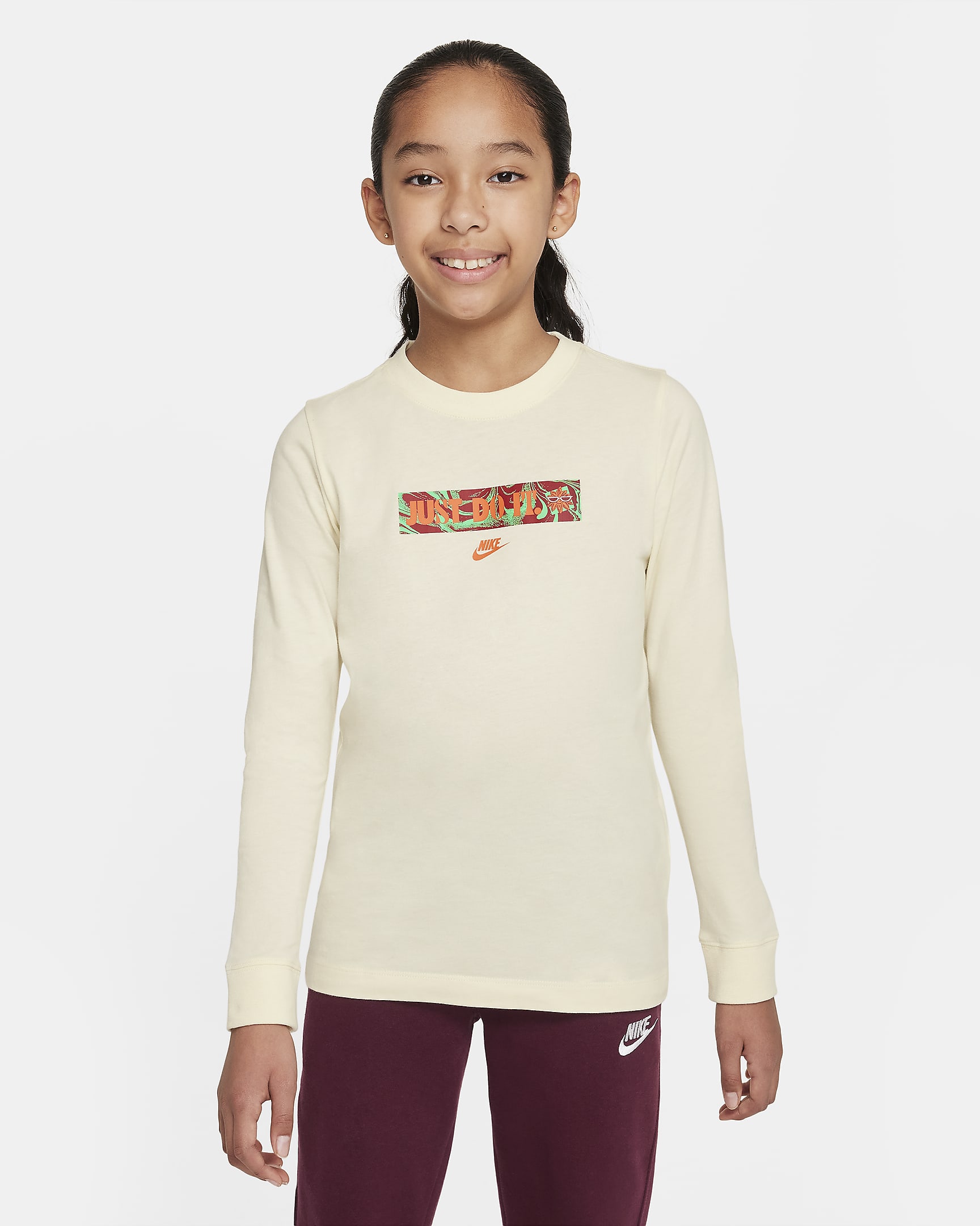 Nike Sportswear Big Kids' Long-Sleeve T-Shirt - Coconut Milk