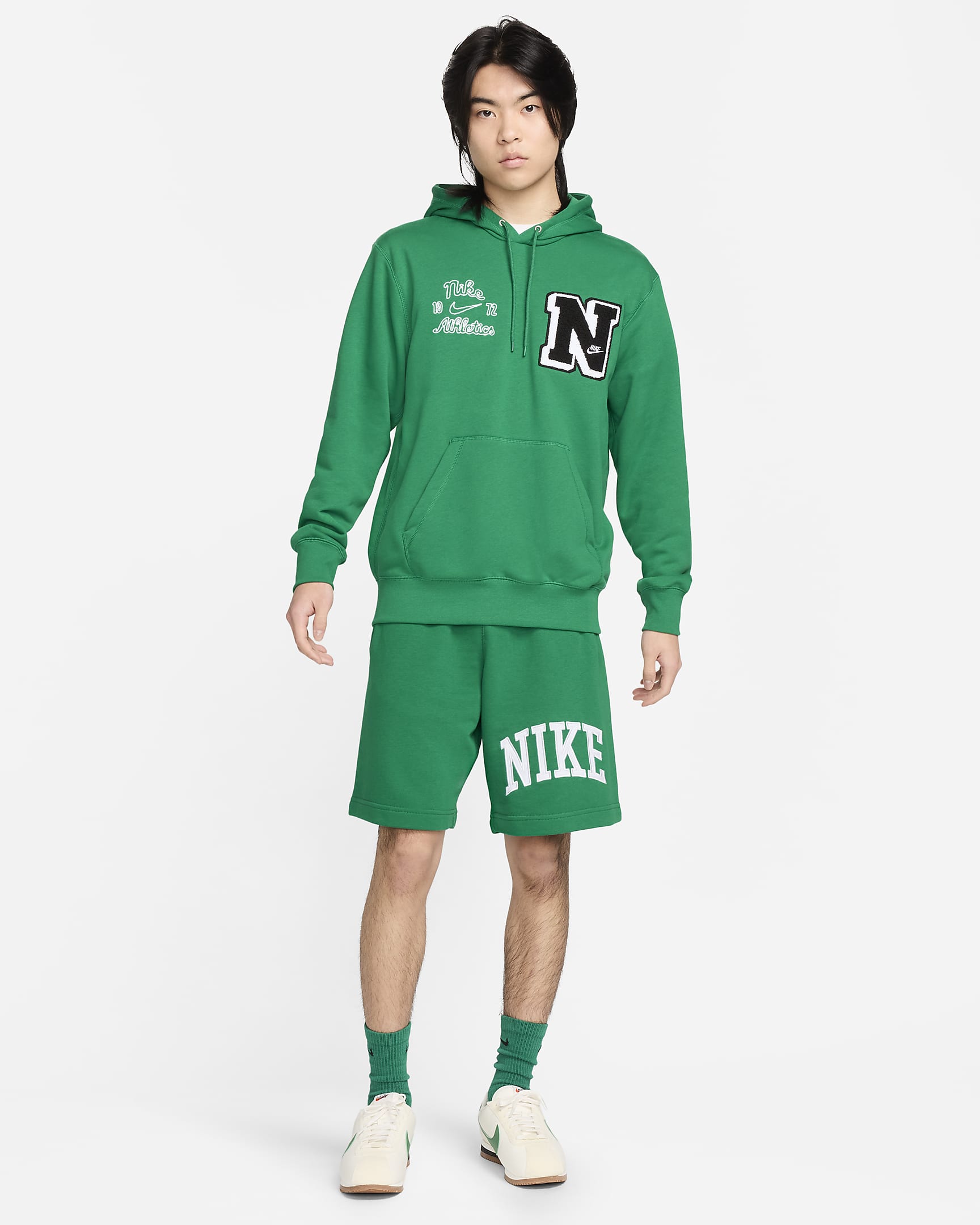 Nike Club Fleece Men's French Terry Pullover Hoodie - Malachite