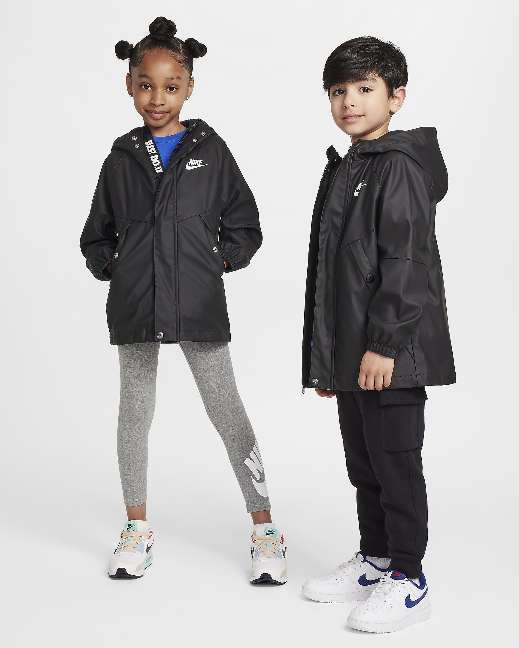 Nike Little Kids' Rain Jacket - Black