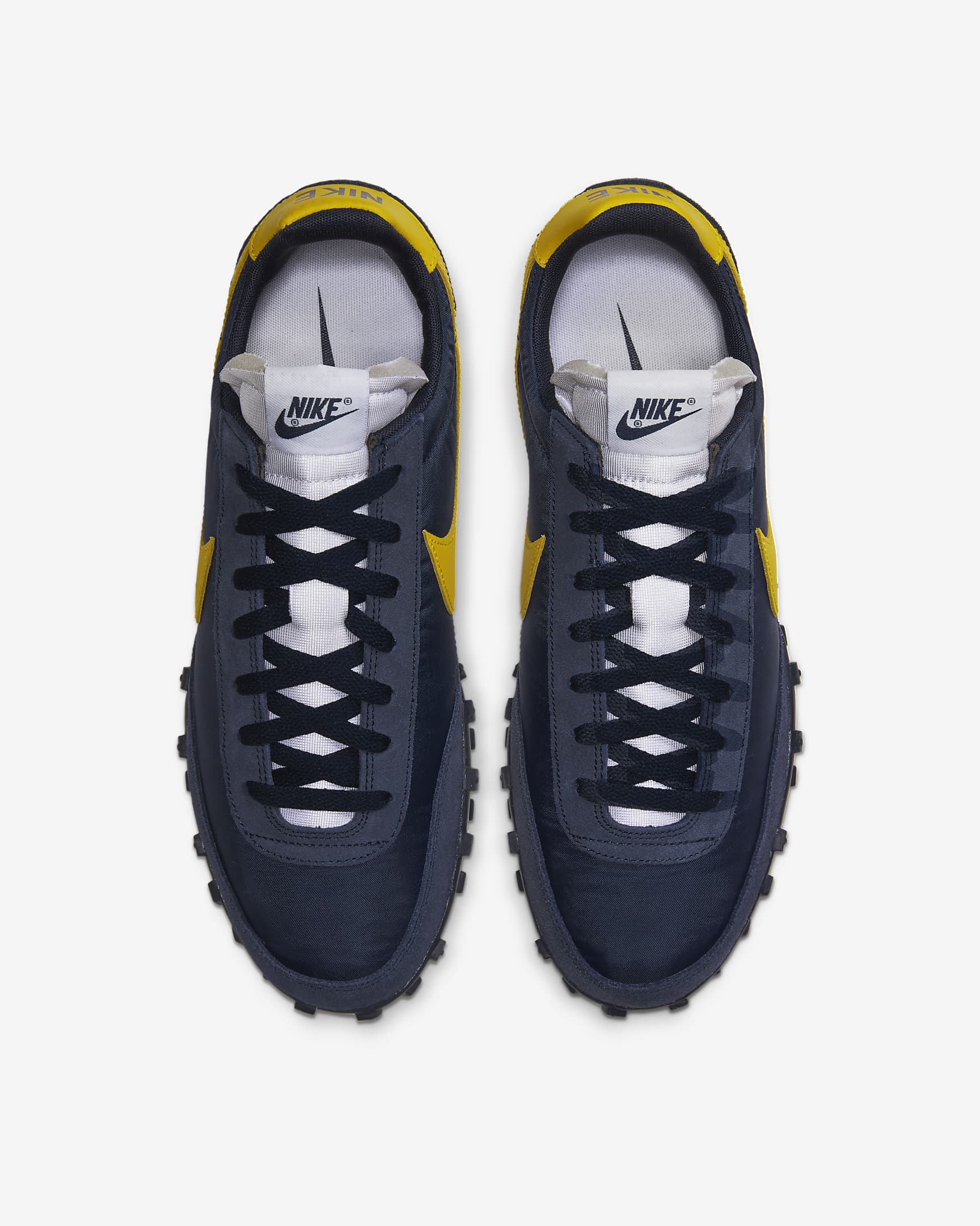 Nike Waffle Racer Men's Shoes - Obsidian/White/Chrome Yellow