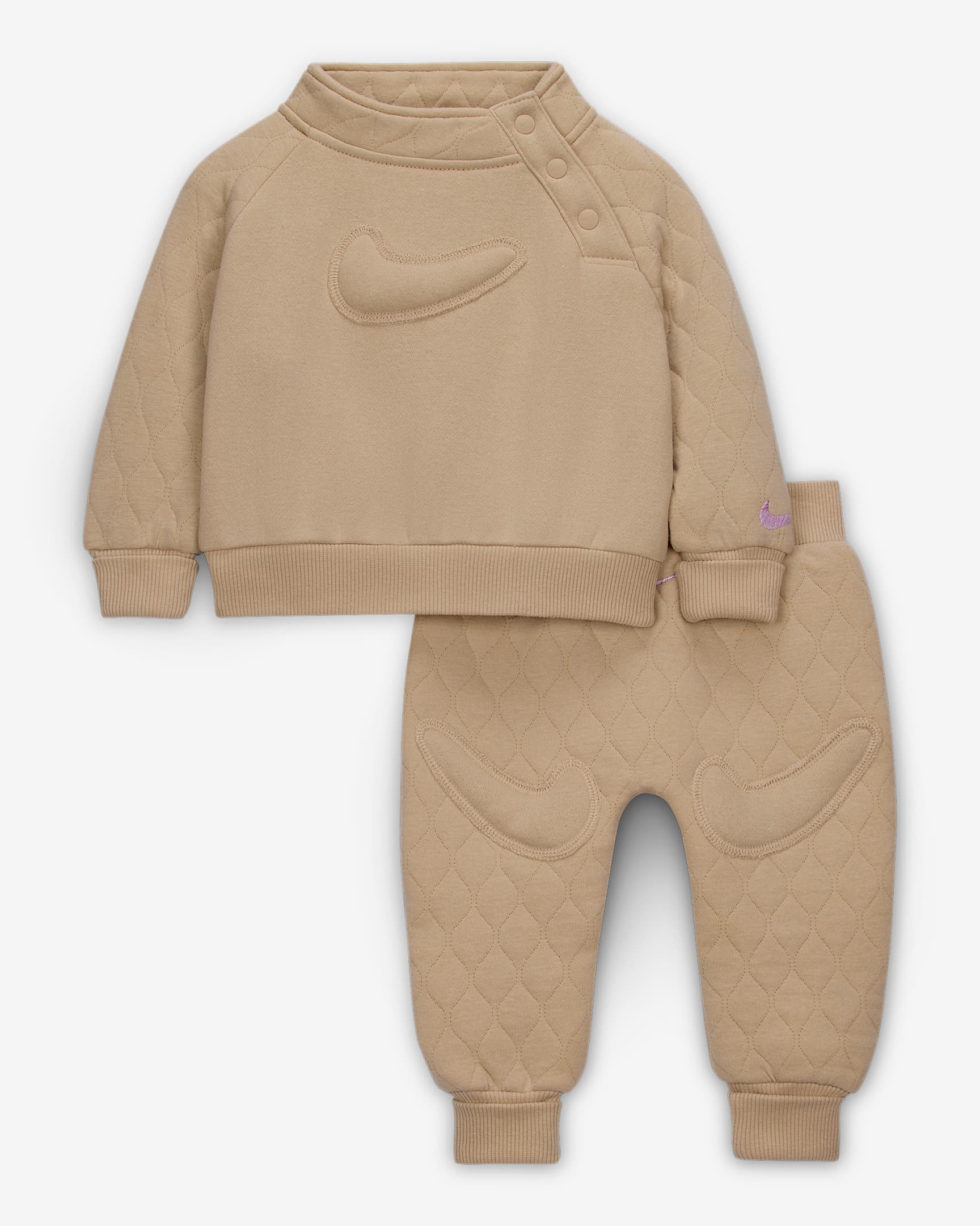 Nike Ready, Set! Baby (0-9M) 2-Piece Jogger Set - Sanddrift