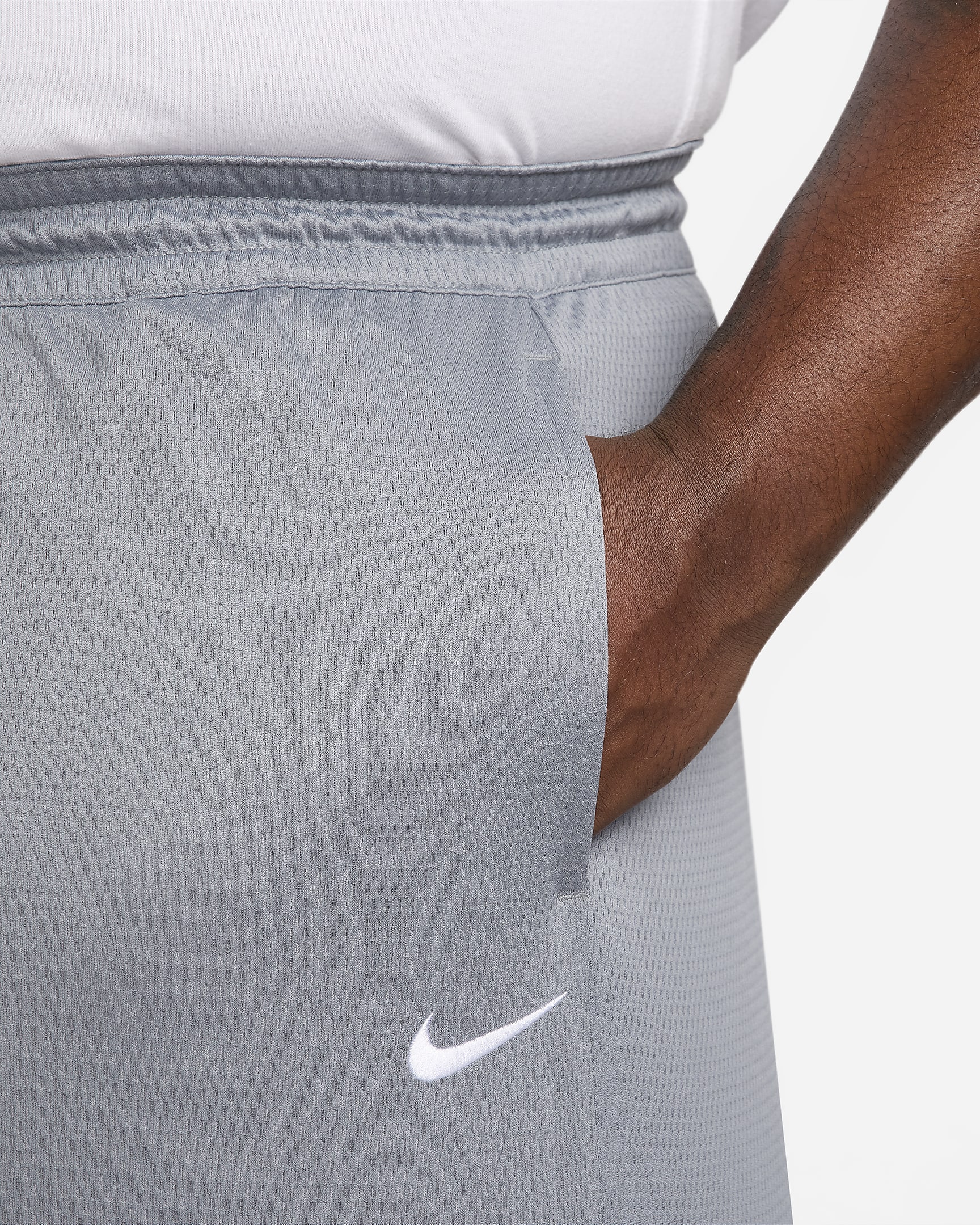 Shorts de básquetbol de 20 cm Dri-FIT para hombre Nike Icon - Gris azulado/Gris azulado/Gris azulado/Blanco