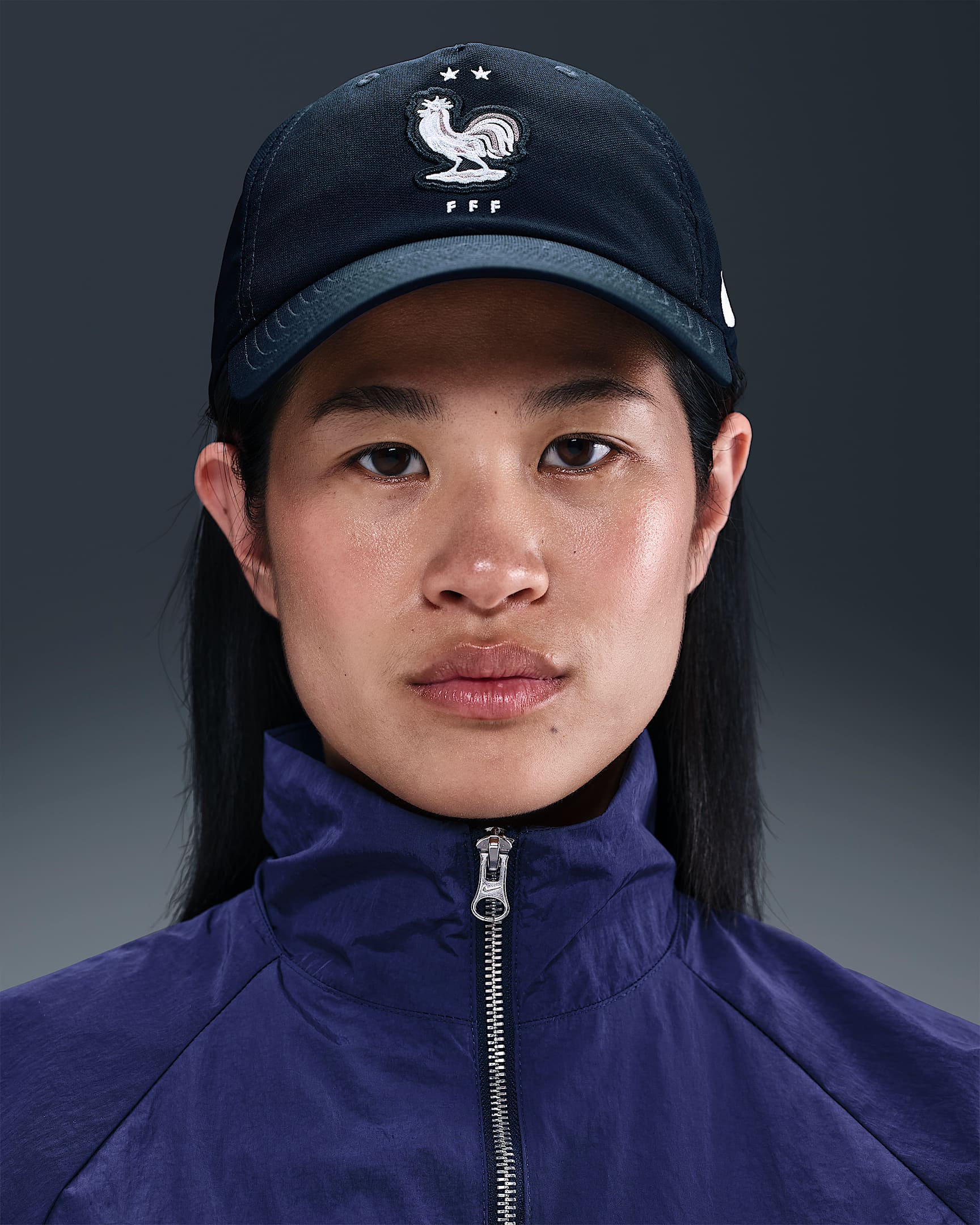 Frankrijk 2025/2026 Nike Club pet US CB L - Obsidian/Wit