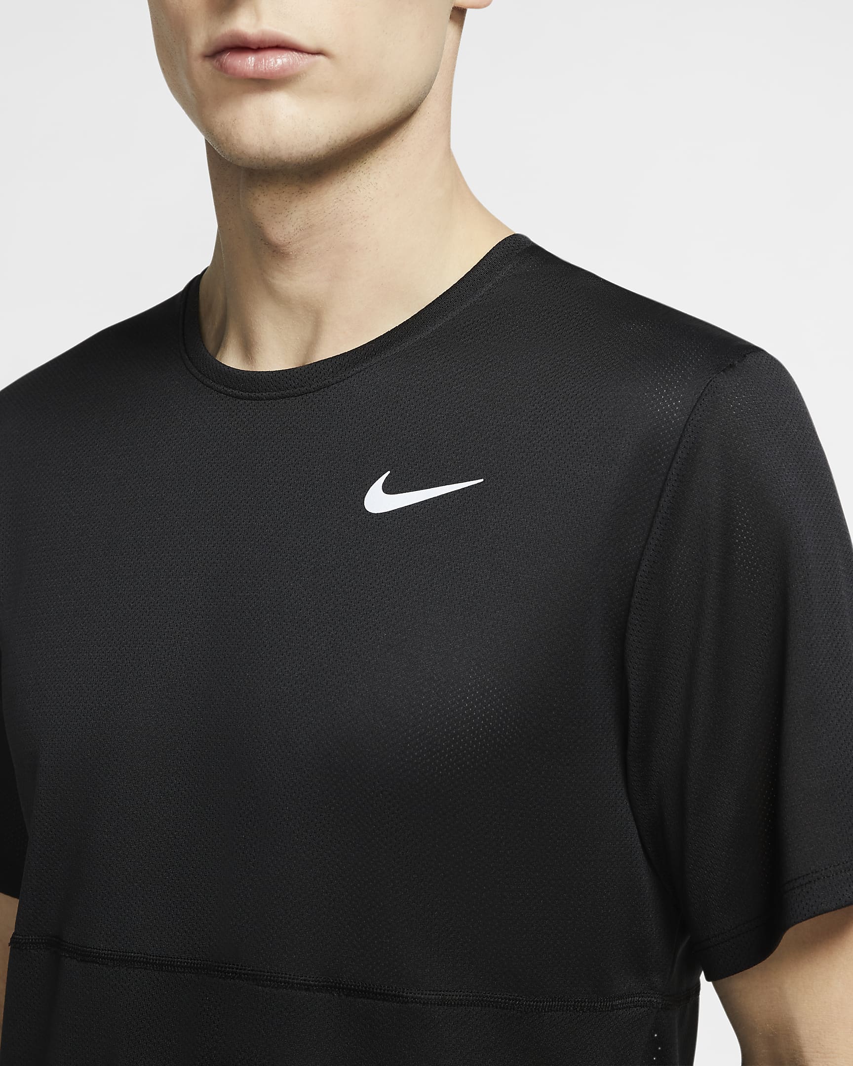 Nike Breathe Men's Running Top - Black/Black