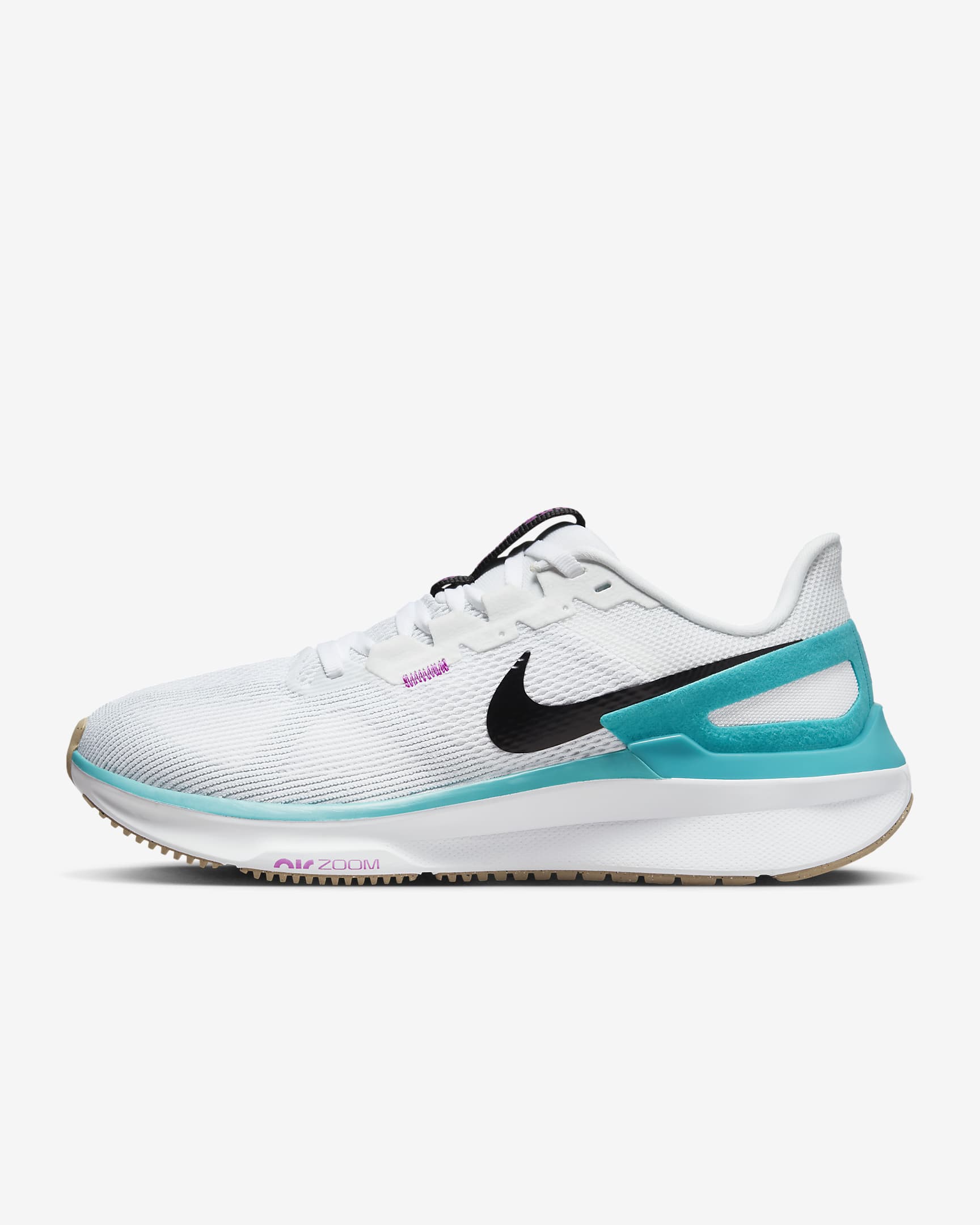 Tenis de correr en pavimento para mujer Nike Structure 25 - Blanco/Platino puro/Cactus empolvado/Negro