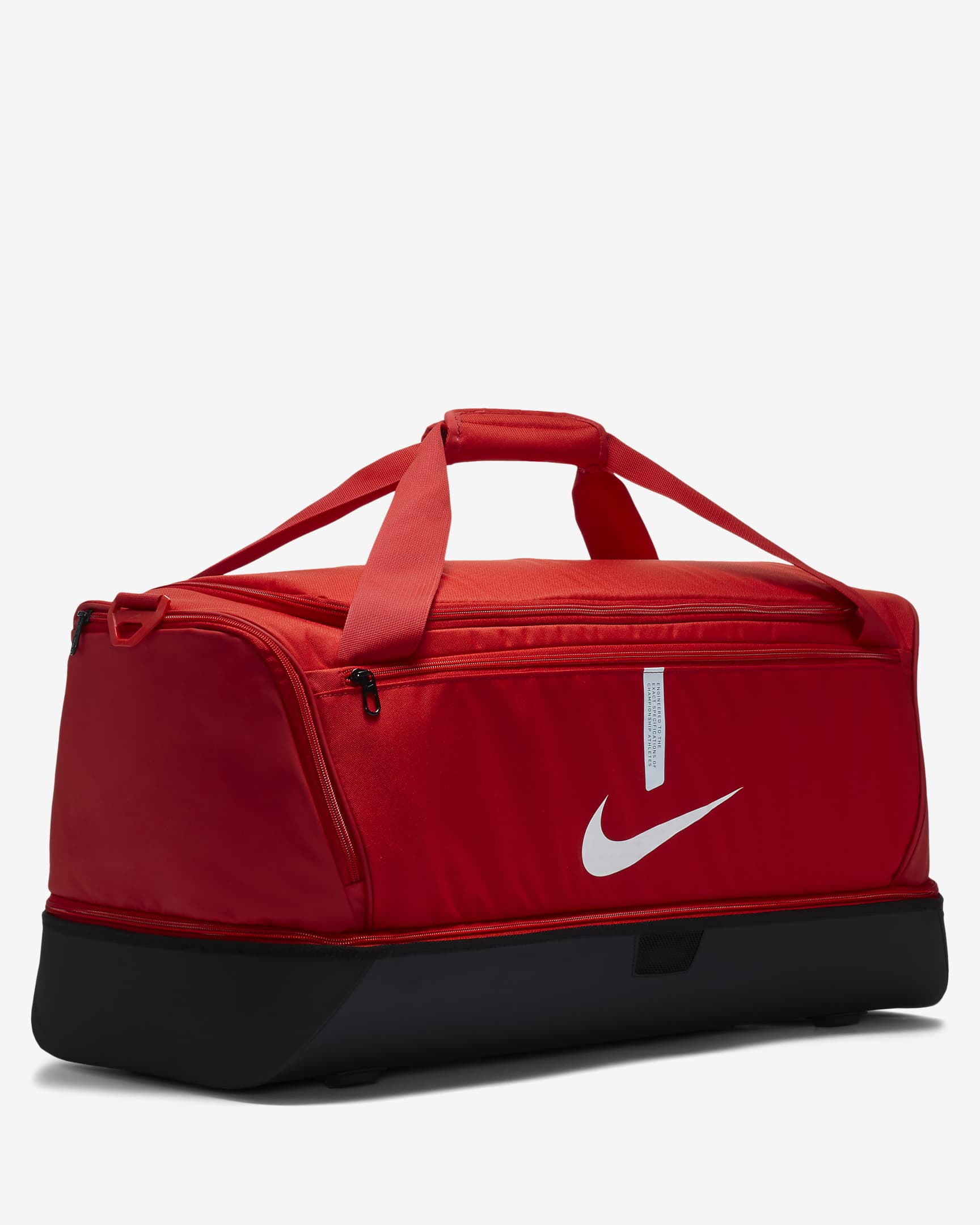 Sac de football rigide Nike Academy Team (grande taille, 59 L) - University Red/Noir/Blanc